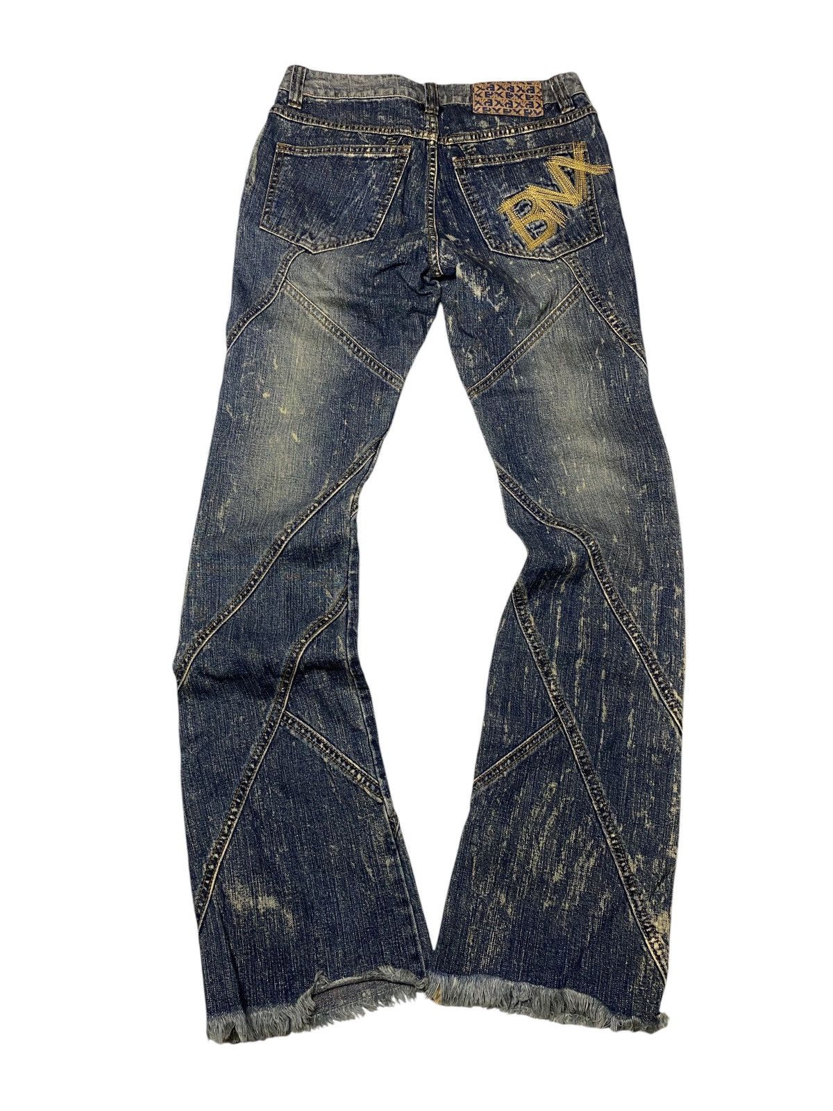 Hysteric Glamour 2000's BNX Spiral Distressed Flared Jeans Size US 26 / EU 42 - 2 Thumbnail