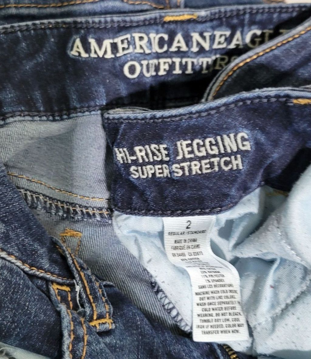 American Eagle Outfitters American Eagle High Rise Super Stretch Jeggings size 2 Size 26" / US 2 / IT 38 - 5 Thumbnail