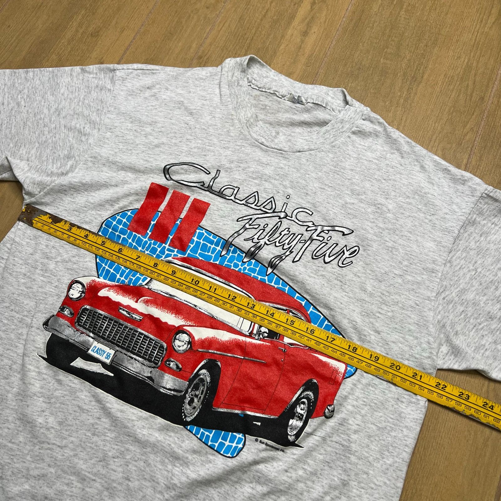 Vintage Vintage 90s Chevrolet Bel Air graphic T-shirt Men Sz M/L Size US L / EU 52-54 / 3 - 6 Thumbnail