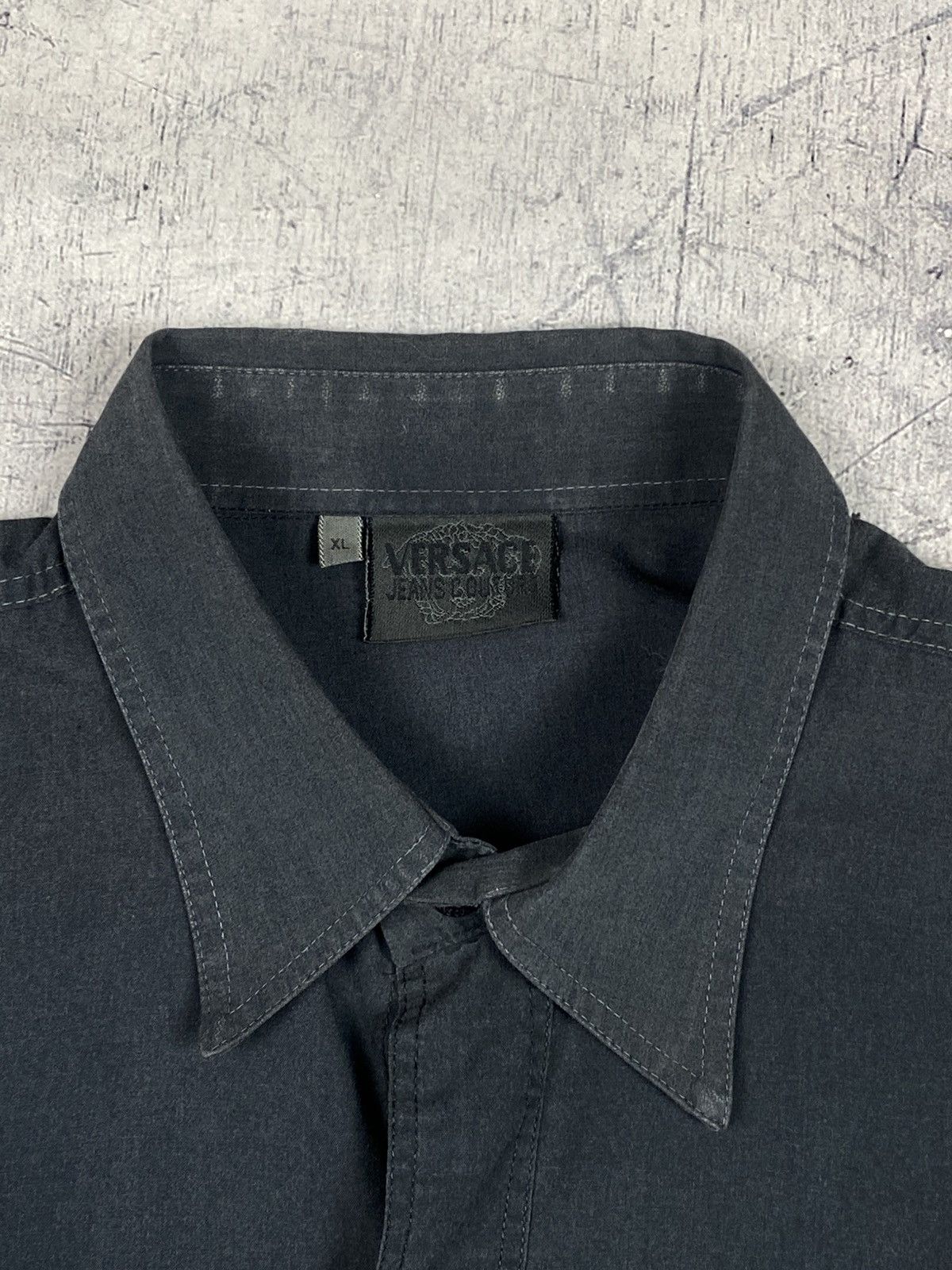 Versace Jeans Couture Vintage 90s Versace Jeans Couture Pocket Button Up Shirt Size US XL / EU 56 / 4 - 15 Thumbnail