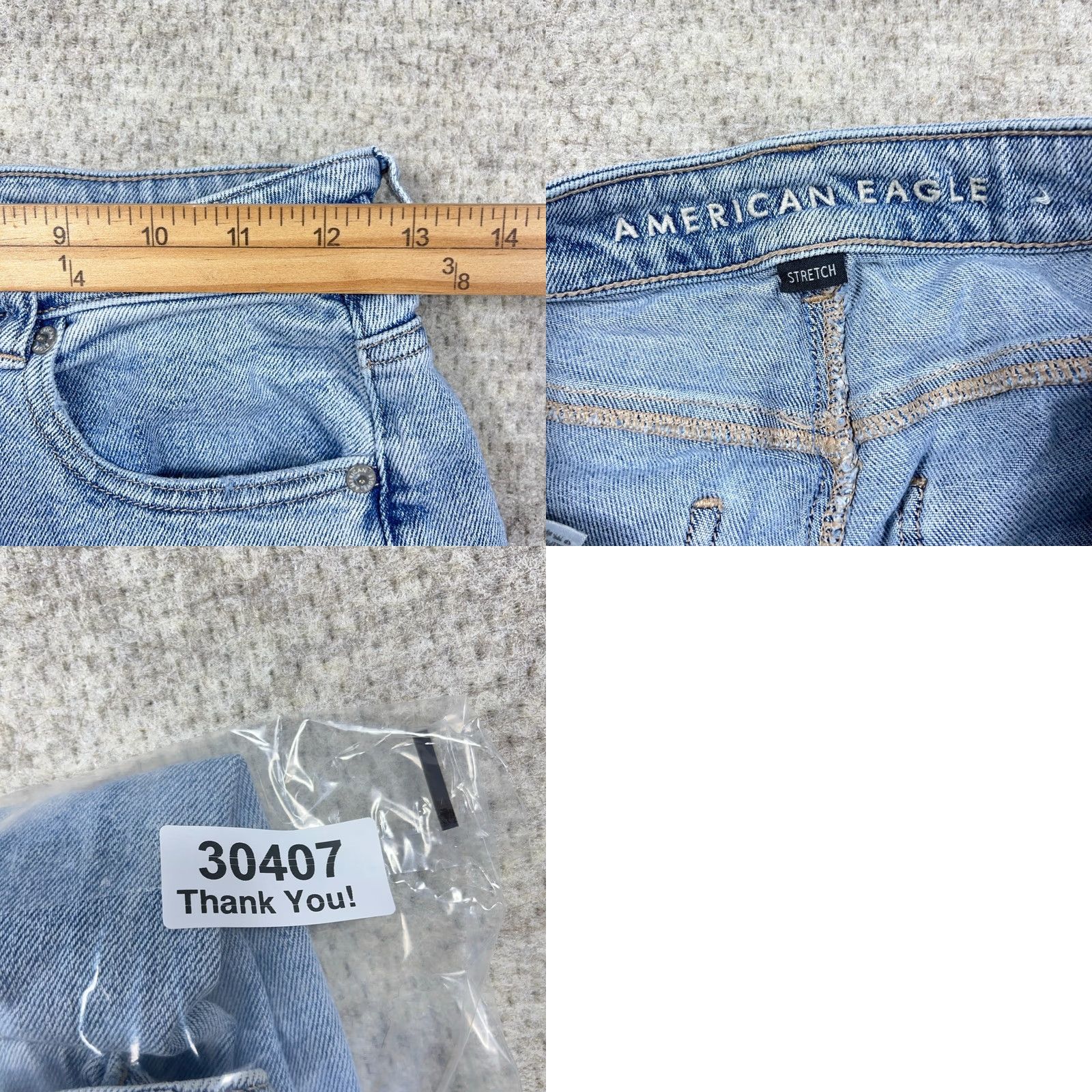 American Eagle Outfitters American Eagle Outfitters Jeans Women 4 Short High Rise Blue 25x25 Mom Denim Distressed 5-Pocket Leather Logo N/A Size 27" / US 4 / IT 40 - 9 Thumbnail