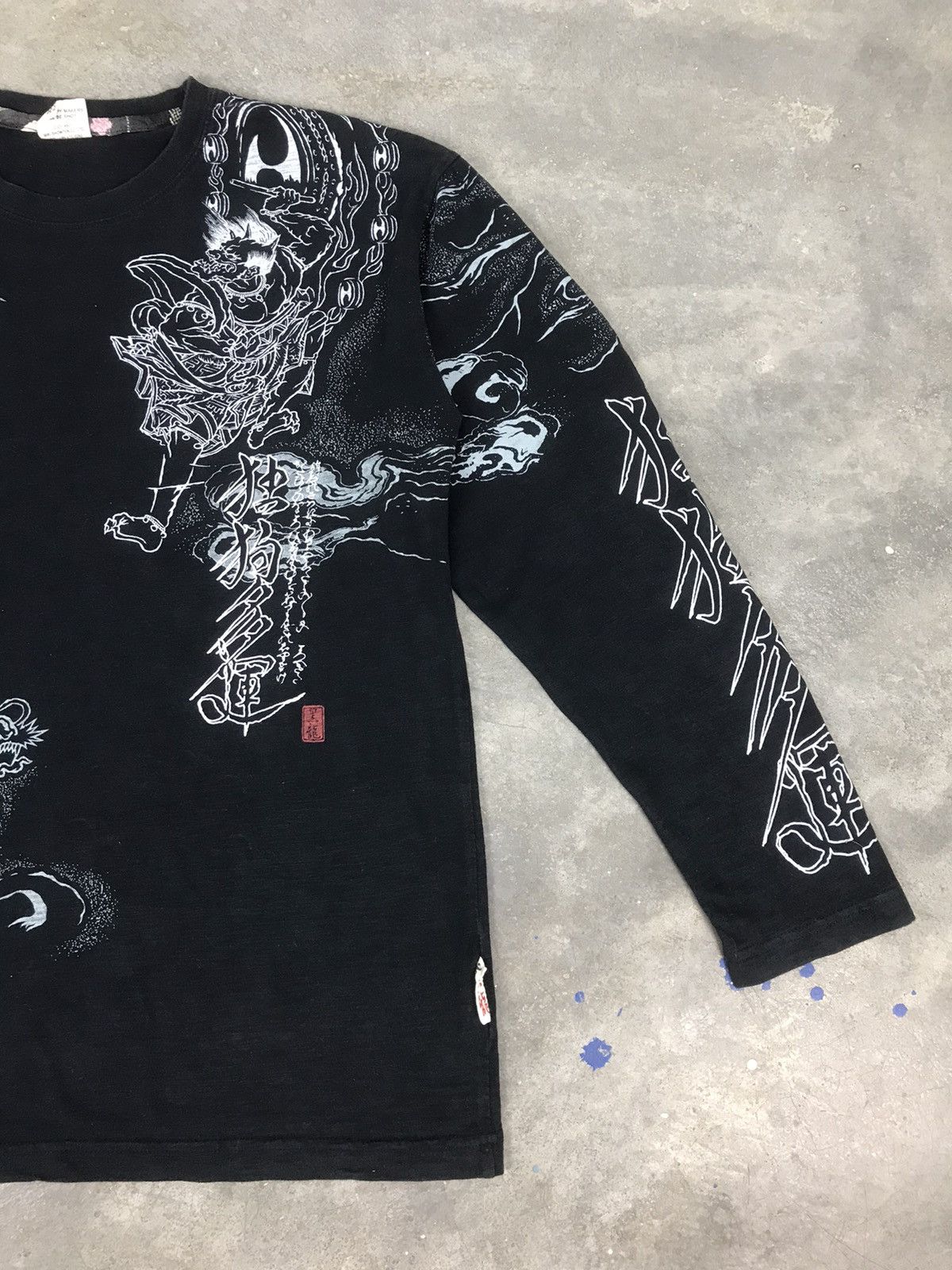Dogtown Vintage Dog Town Black Dragon Sukajan Longsleeve Tee Size US XL / EU 56 / 4 - 2 Thumbnail