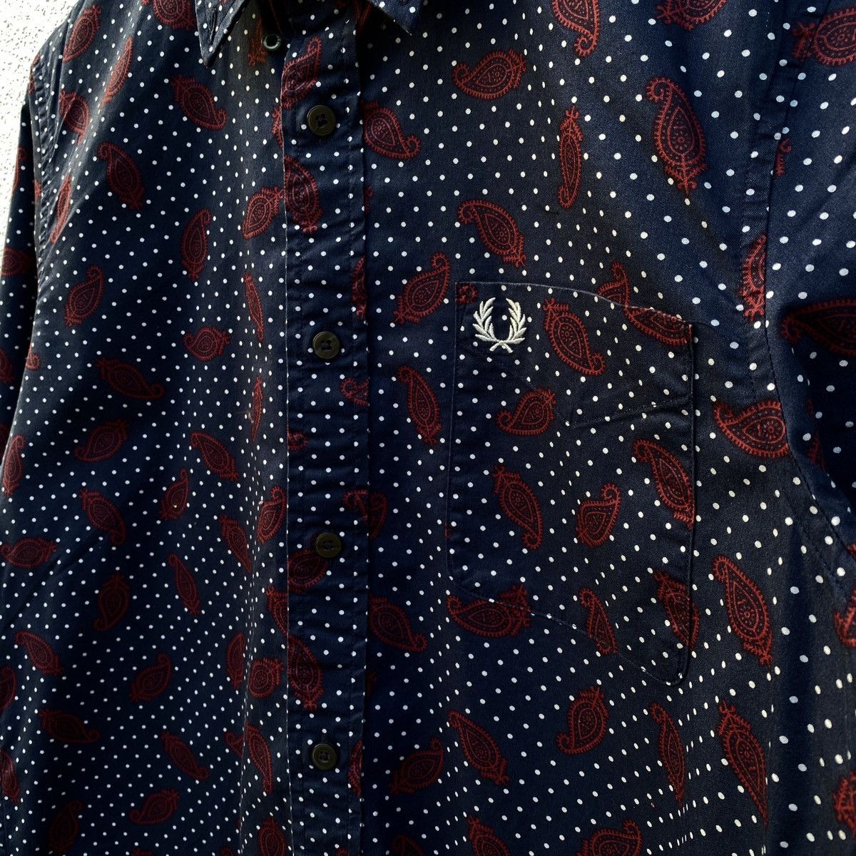 Other FRED PERRY X Drake's London Paisley Polka Dot Longsleeve Tee Size US M / EU 48-50 / 2 - 4 Thumbnail