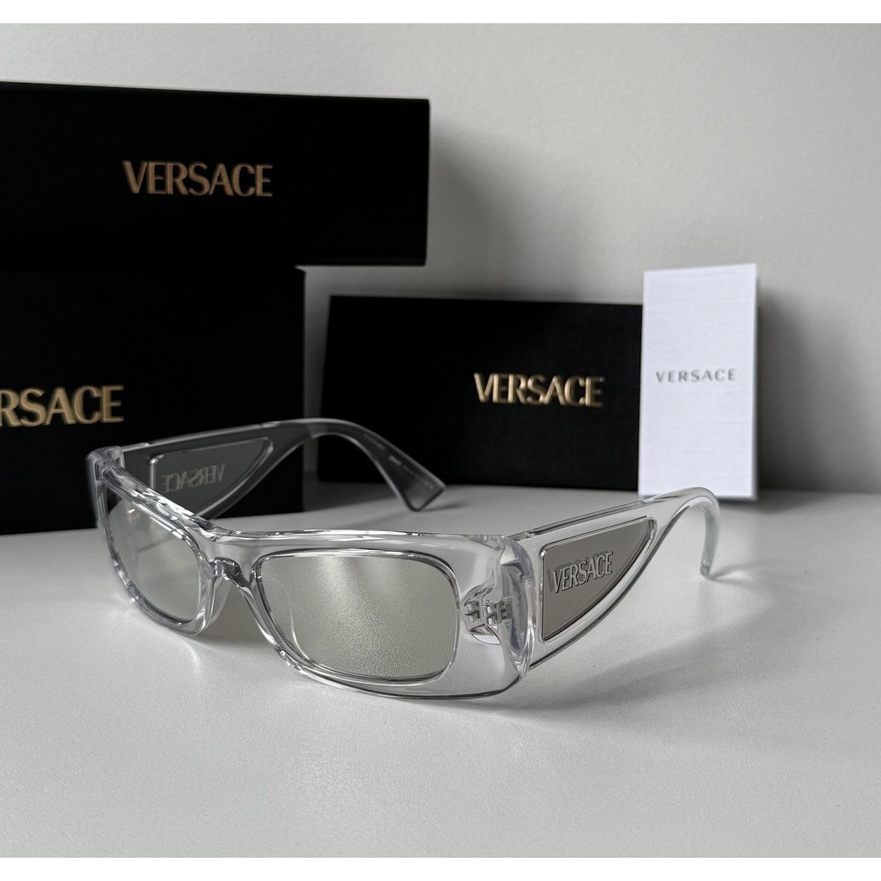 Versace NEW Versace VE4481 Silver Mirror Shielded Sunglasses Size ONE SIZE - 3 Thumbnail