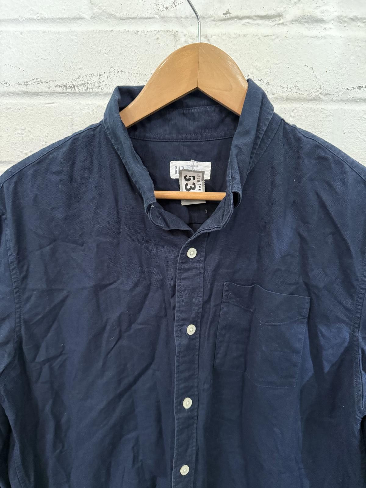 Gap GAP Men's Navy Blue Casual Shirt Size US L / EU 52-54 / 3 - 1 Thumbnail
