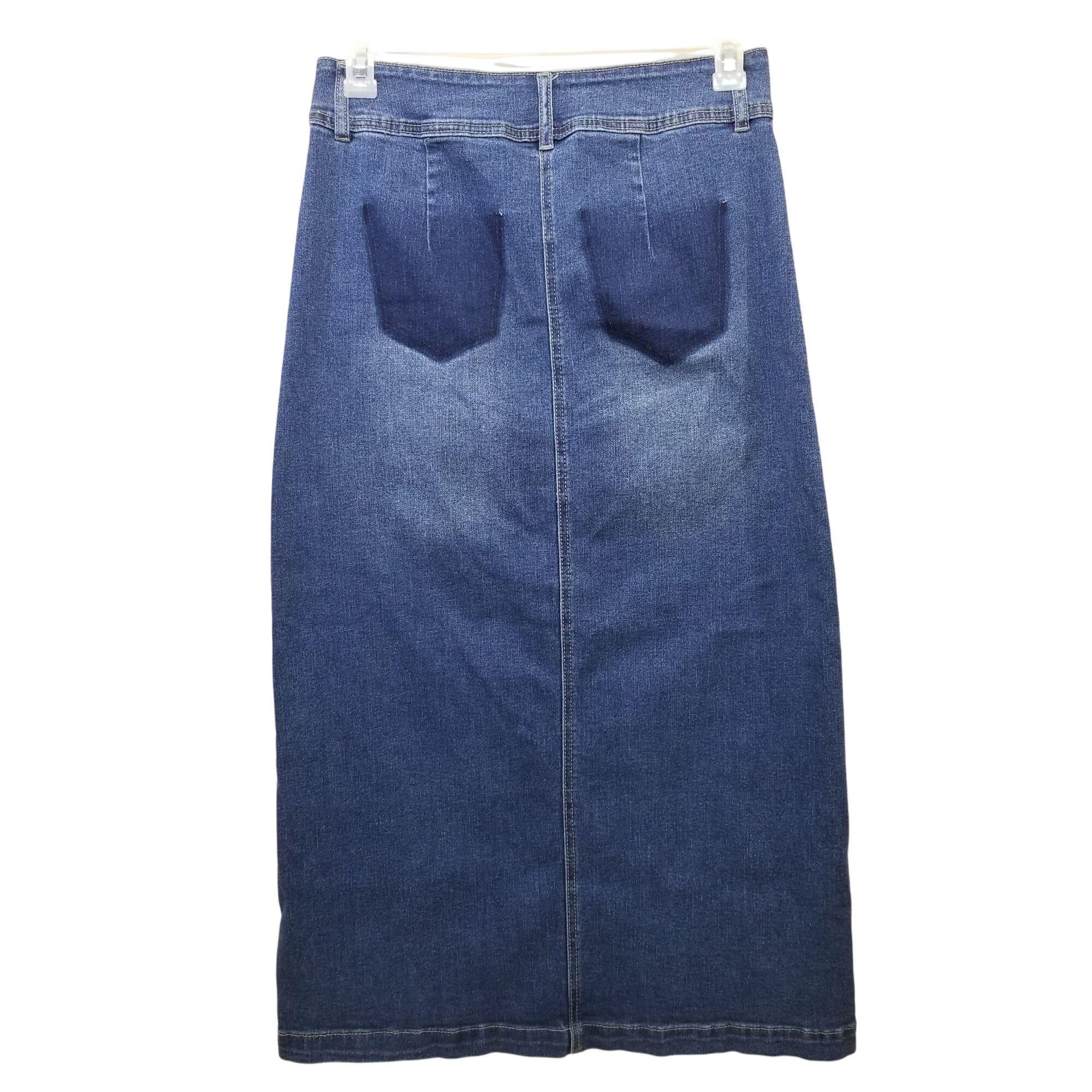 Other EST 1946 Blue Jean Denim 8 Skirt Faux Button Up Front Pocket Size 30" / US 8 / IT 44 - 2 Thumbnail