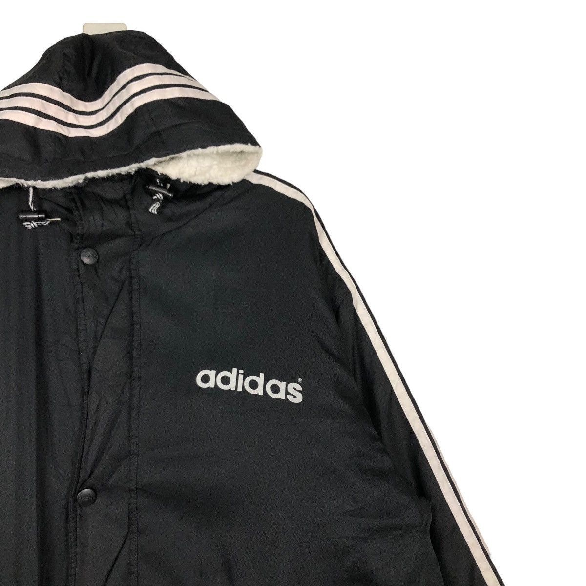 Adidas 🔥Vintage Long Jacket Coach Adidas Big Logo Training Wear Size US L / EU 52-54 / 3 - 6 Thumbnail