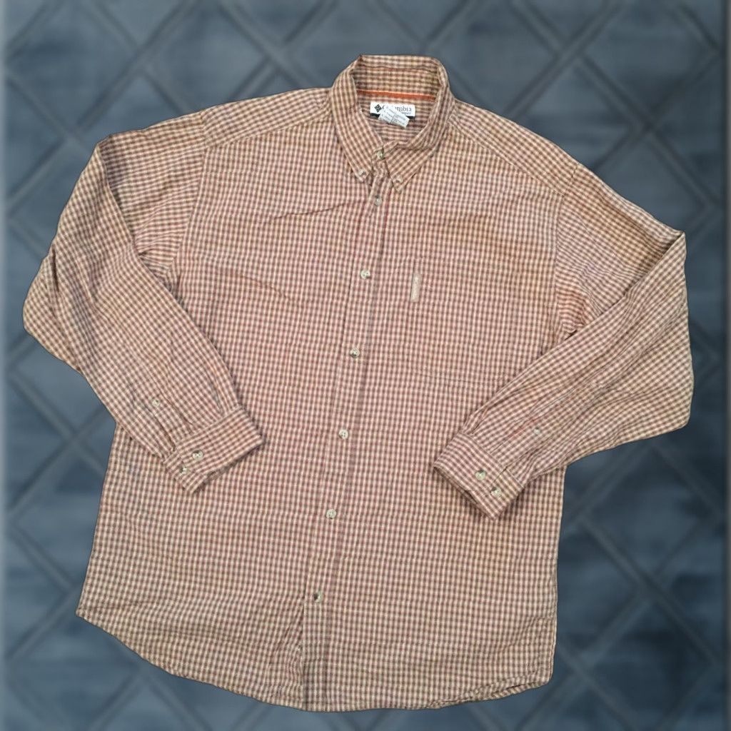 Vintage Columbia Shirt Mens Large Beige Plaid Long Sleeve Button-Down Outdoor Casual Size US L / EU 52-54 / 3 - 1 Thumbnail