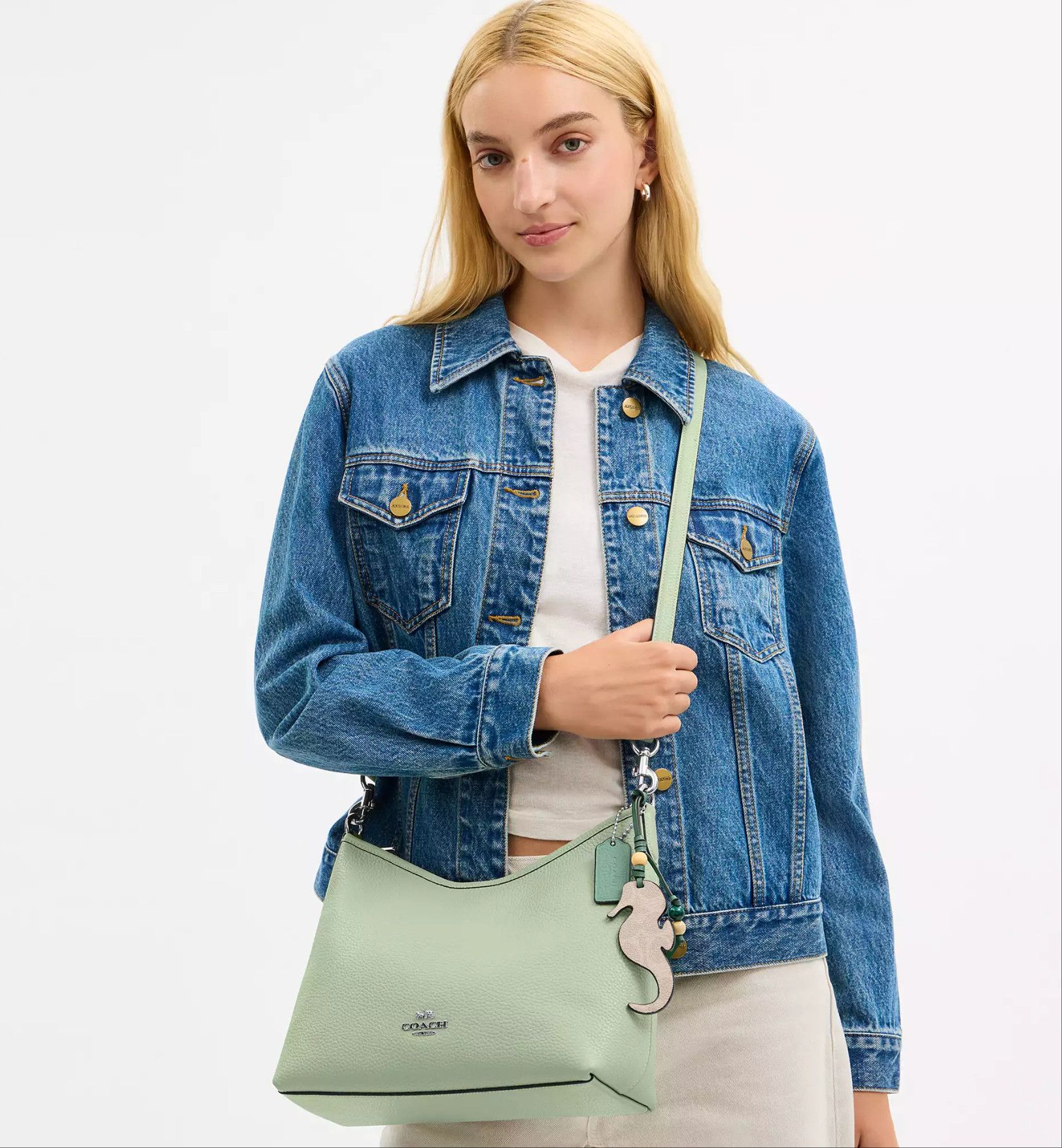 Coach Laurel Shoulder Bag With Seahorse Charm CBH82 Size ONE SIZE - 7 Thumbnail
