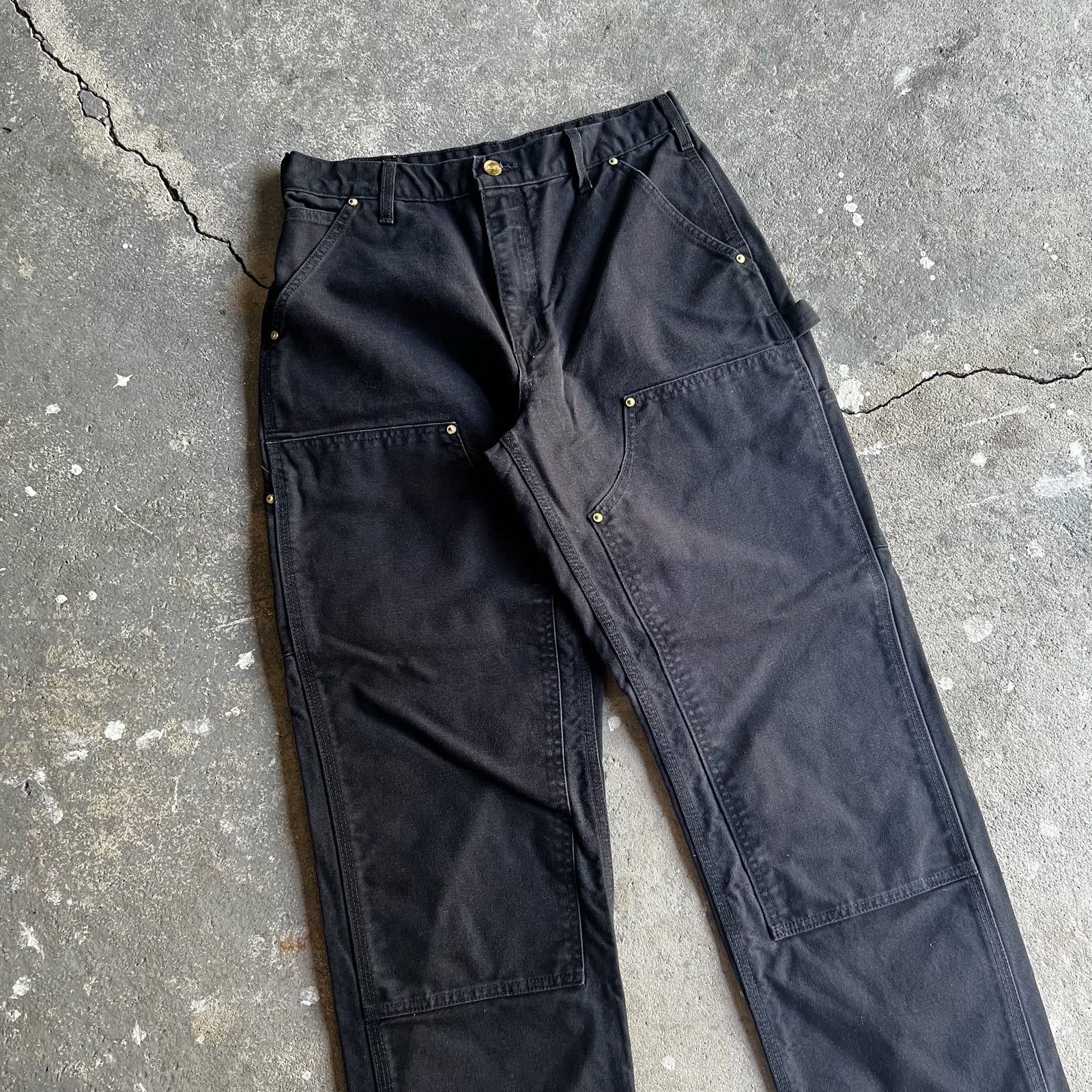 Carhartt × Vintage Carhartt black double knee work wear carpenter pants Size US 29 - 2 Thumbnail