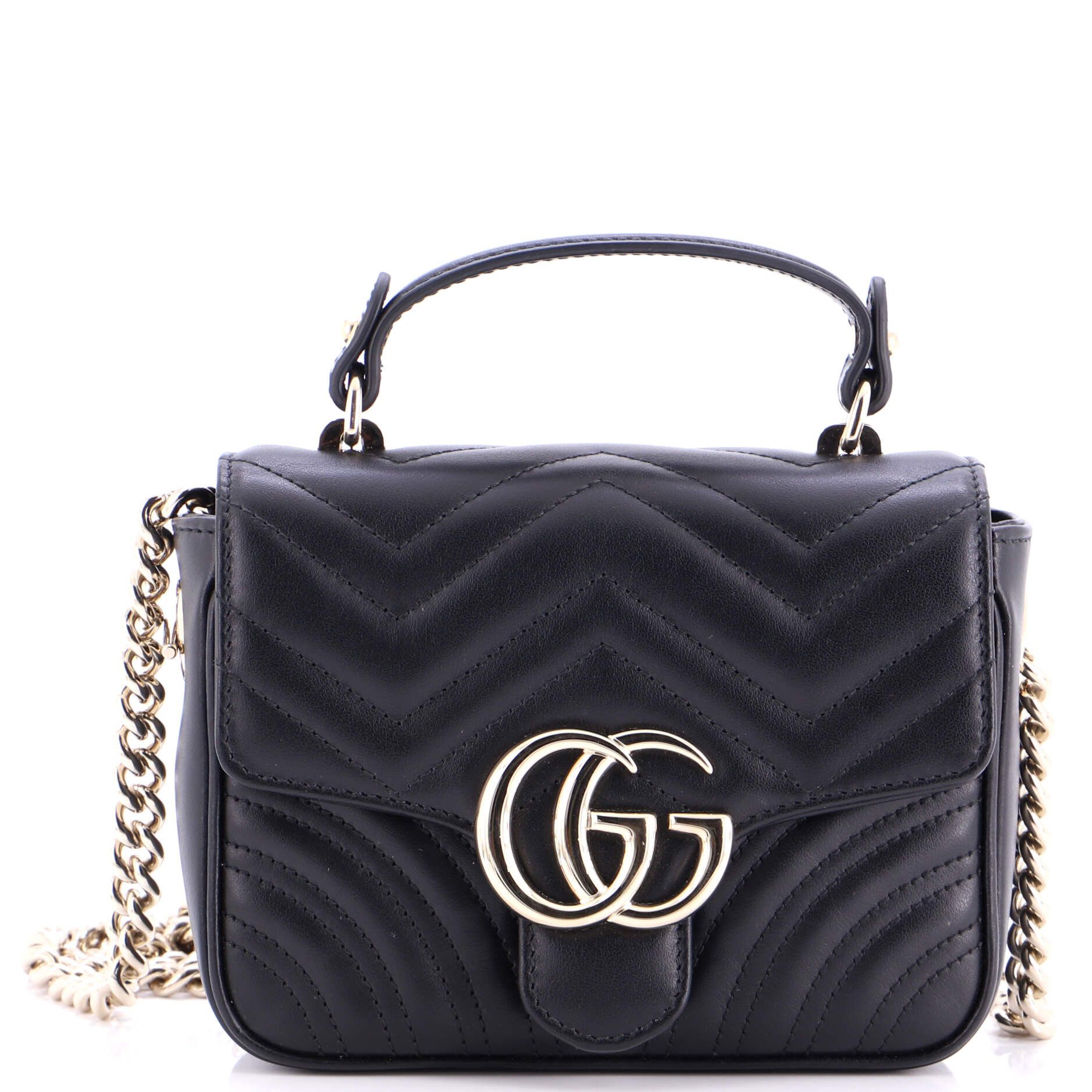 Gucci GG Marmont Top Handle Chain Flap Bag Size ONE SIZE - 1 Thumbnail