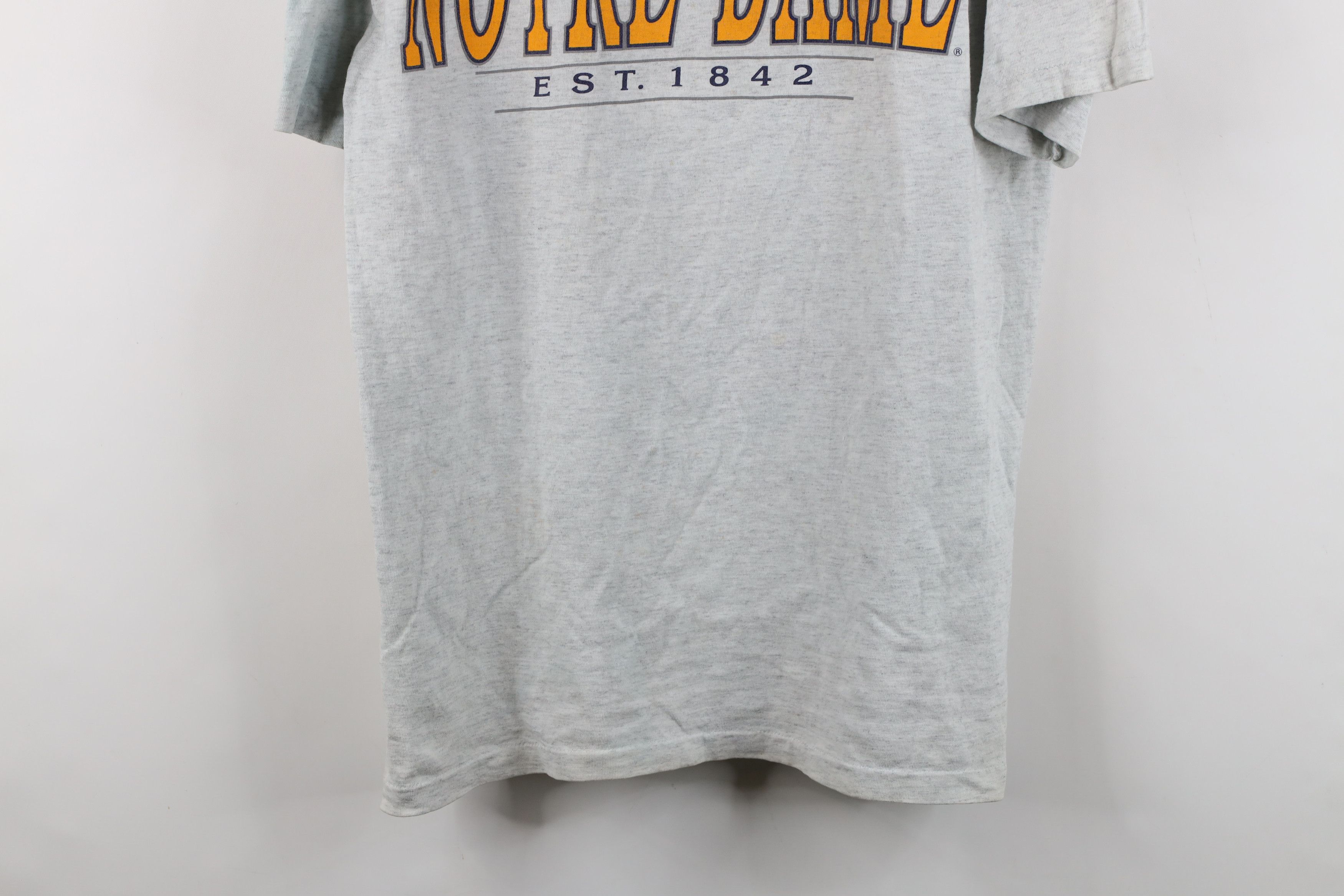 Vintage Vintage 90s Notre Dame University Short Sleeve T-Shirt USA Size US L / EU 52-54 / 3 - 3 Thumbnail