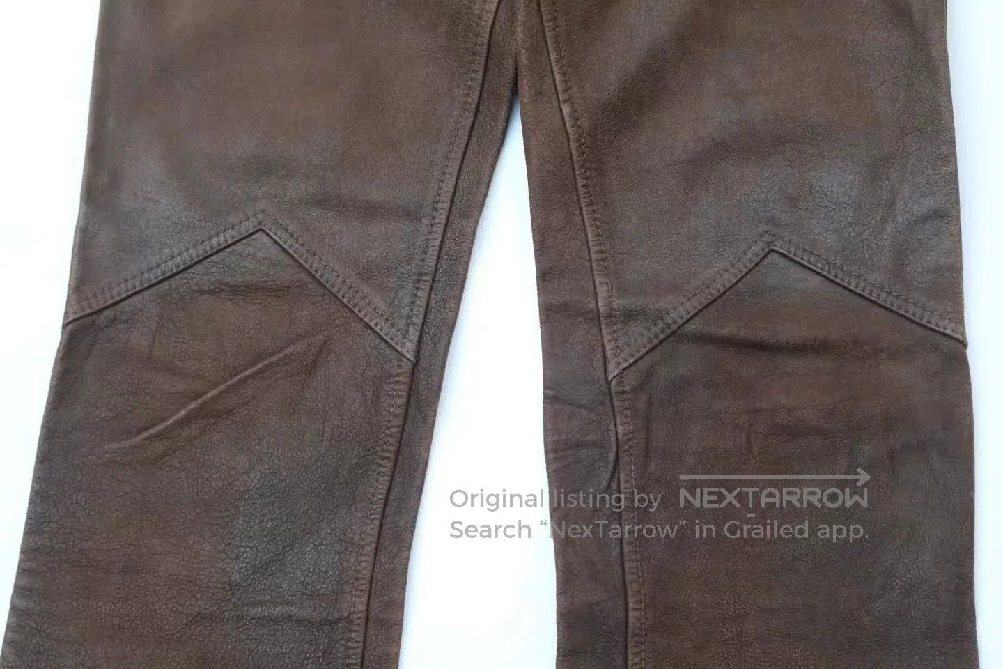 RRL Ralph Lauren RRL Vintage Distressed Leather Western Pants. Size US 31 - 6 Thumbnail