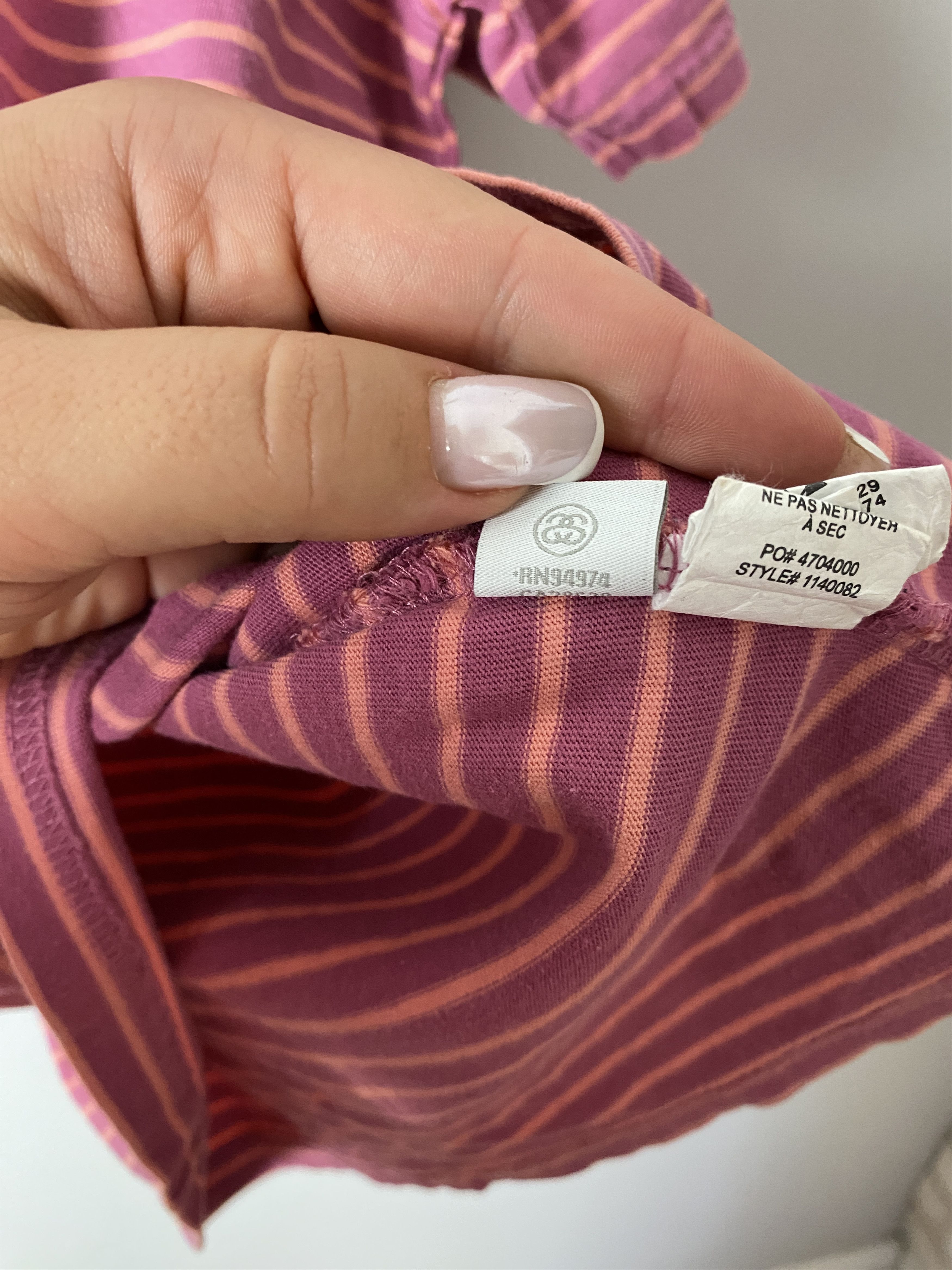 Stussy Stussy striped t-shirt tee skate rap hip hop Size US S / EU 44-46 / 1 - 5 Thumbnail