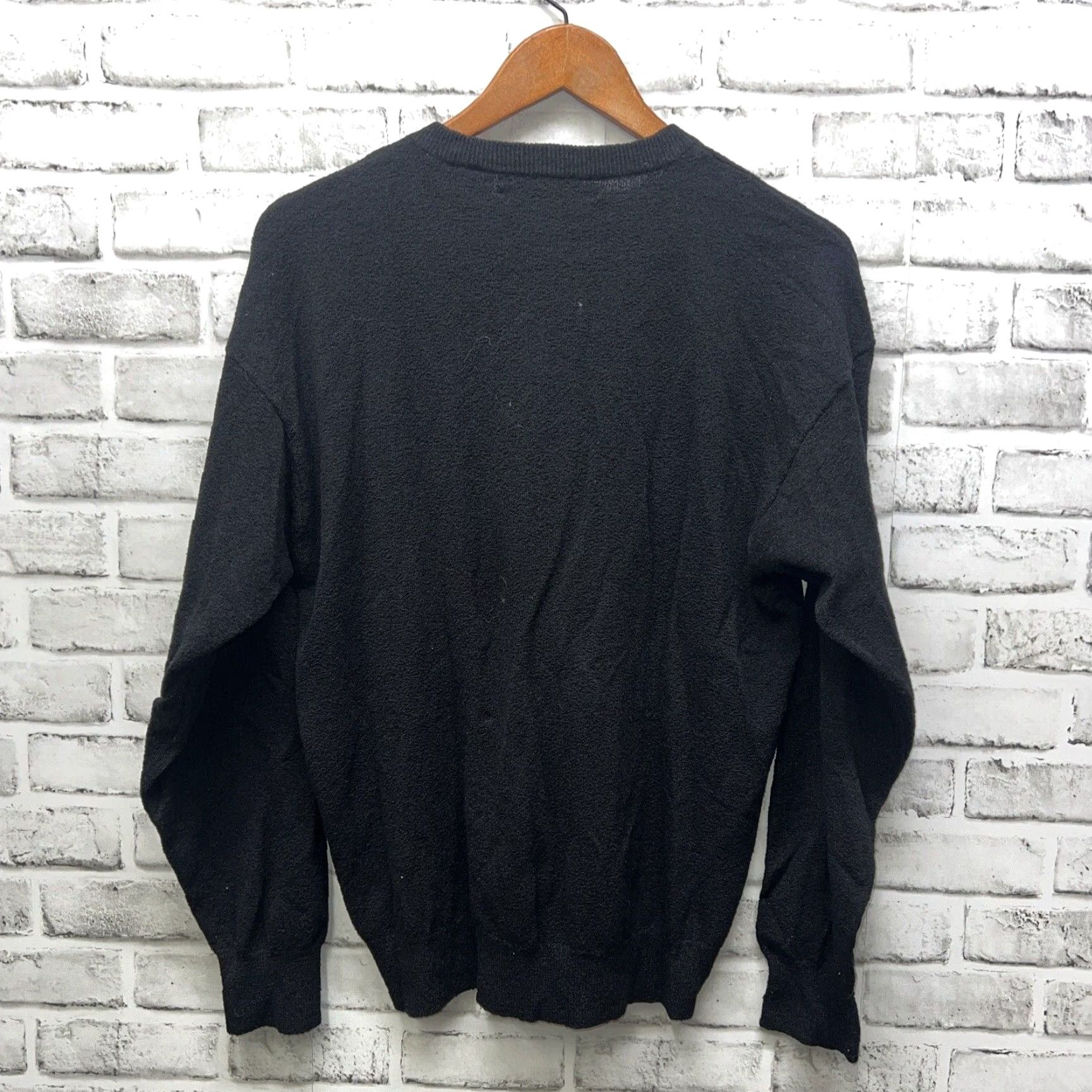 Vintage VINTAGE Jhane Barnes Mens Sweater Pullover Wool/Nylon Black Size M Size US M / EU 48-50 / 2 - 4 Thumbnail