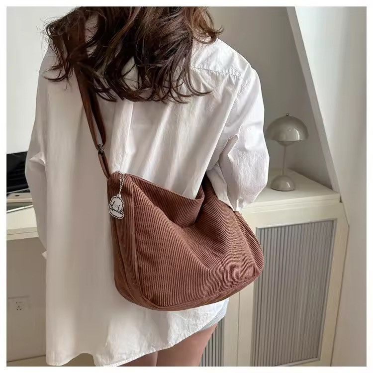 Japanese Brand Corduroy Crossbody Bag y2k japanese style faded distressed Size ONE SIZE - 3 Thumbnail