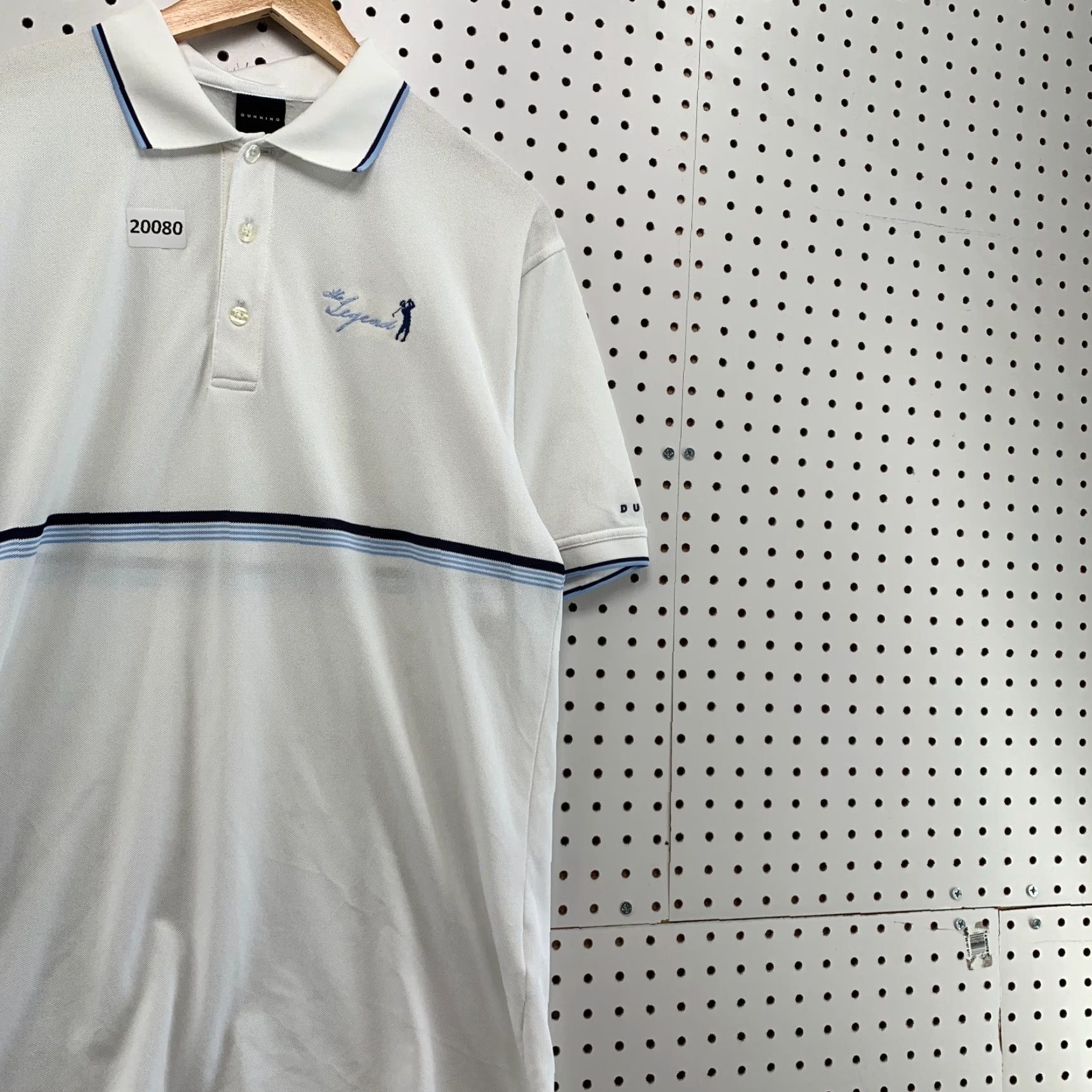 Vintage VINTAGE Dunning Golf Polo Shirt White The Legends Mens Medium Short Sleeve Collar 21x31 Size US M / EU 48-50 / 2 - 4 Thumbnail