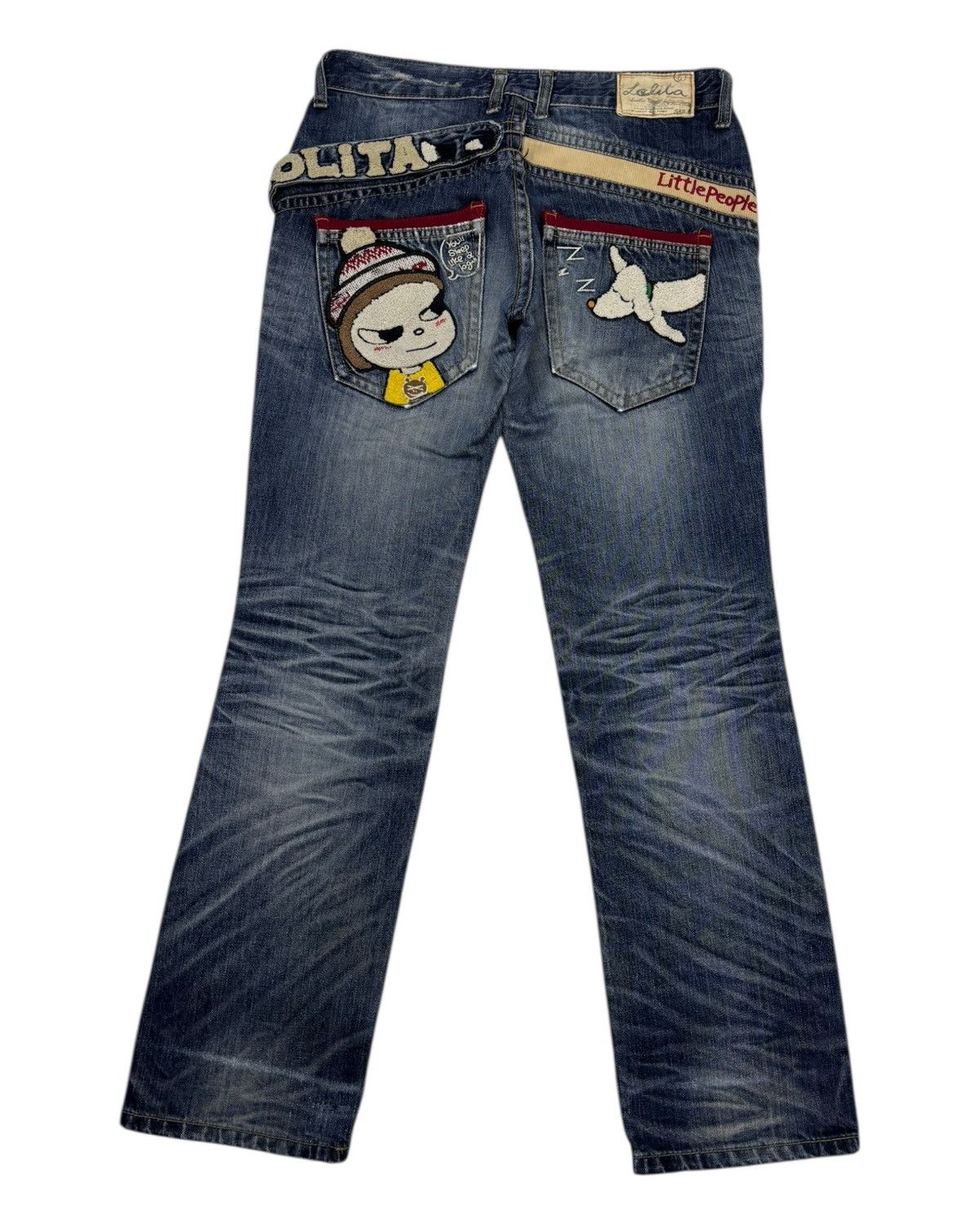If Six Was Nine RARE🔥YOSHITOMO NARA LOLITA DISTRESSED DENIM JEANS Size US 31 - 7 Thumbnail
