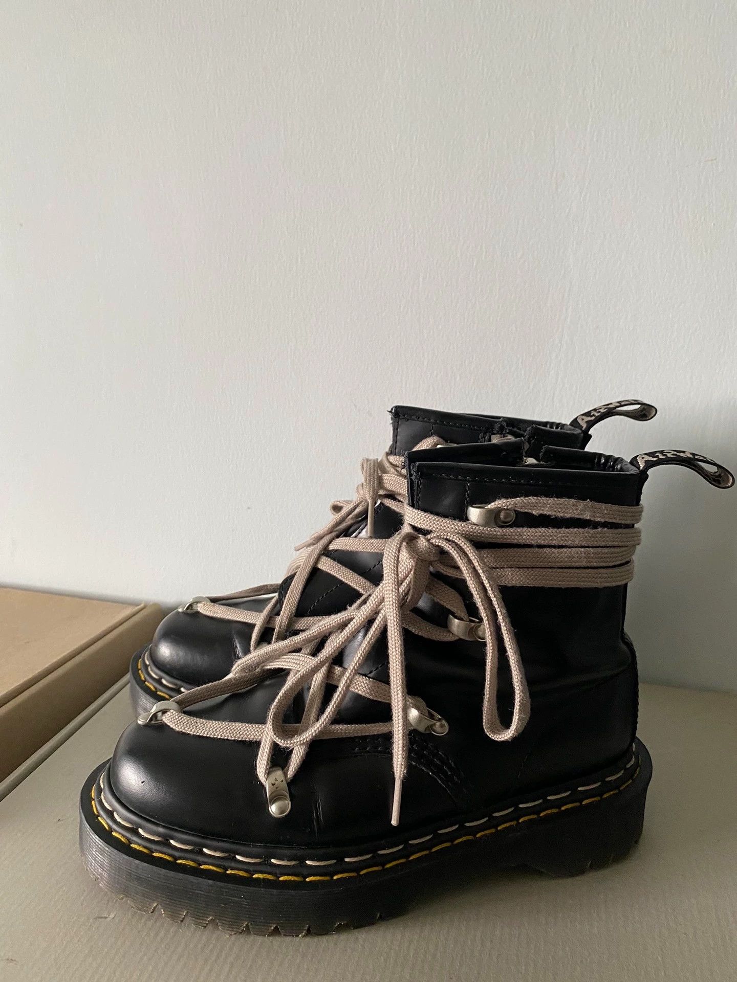 Rick Owens Rick Owens x Dr. Martens collaborationCrazy Lace-up Boots. Size US 6.5 / IT 36.5 - 3 Thumbnail