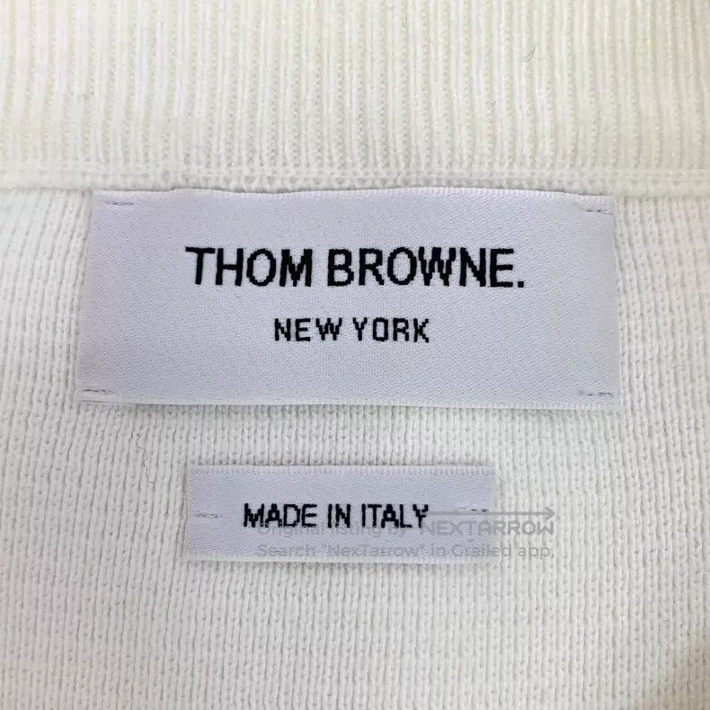 Thom Browne Thom Browne White Classic Four Bar Cotton Round Neck Long Size US XXS / EU 40 - 5 Thumbnail