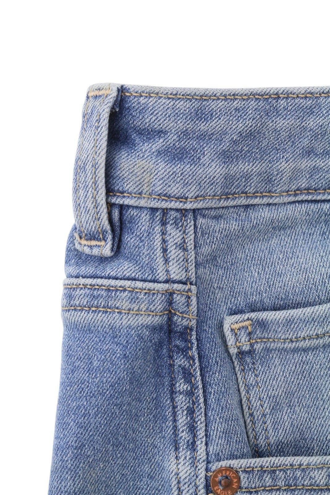 American Eagle Outfitters STRETCH MOM W36 Washed Blue Jeans 88787 Size 36" / US 14 / IT 50 - 11 Thumbnail