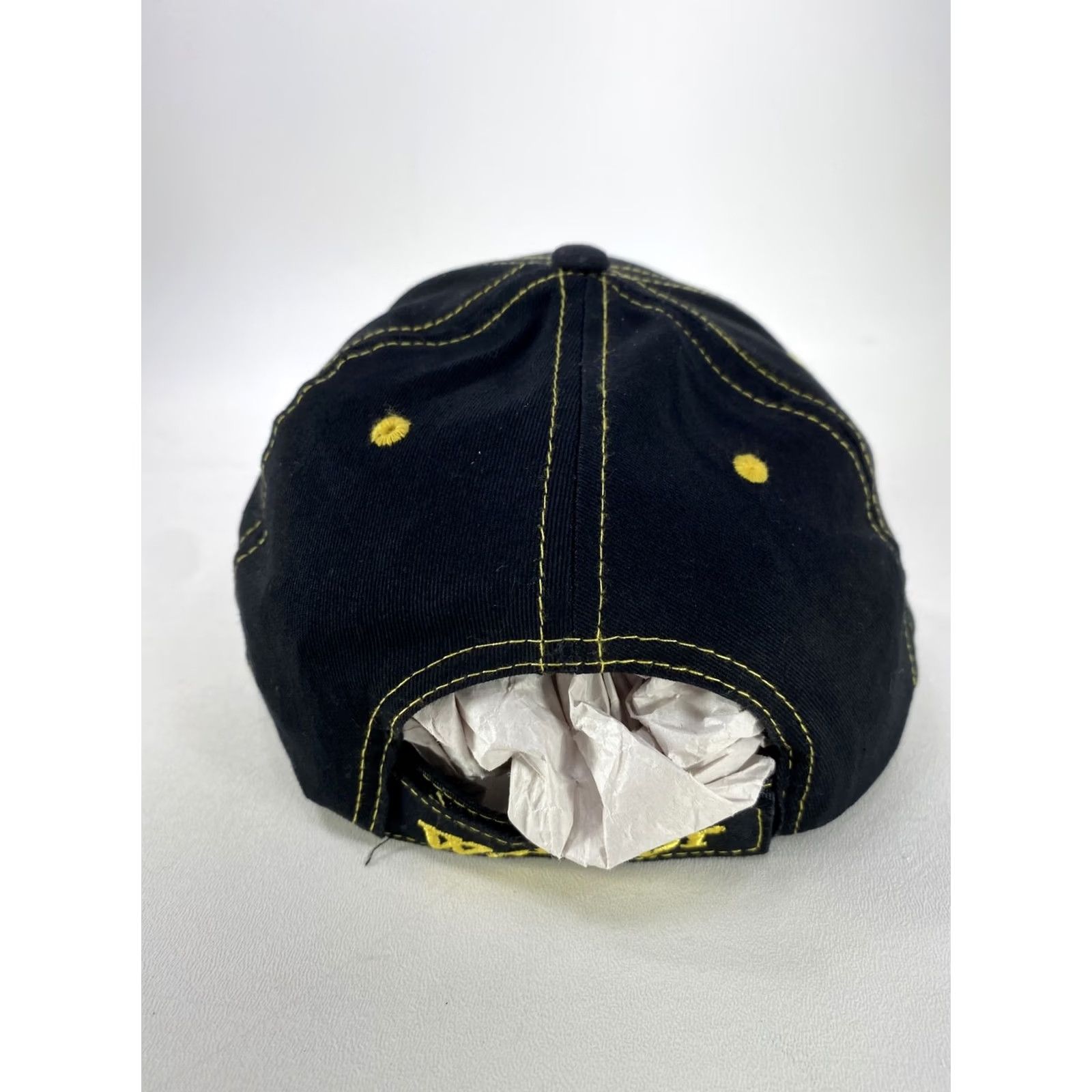 Vintage Warrior Custom Golf Black Adjustable Strapback Embroidered Baseball Cap Hat Hat Size ONE SIZE - 5 Thumbnail