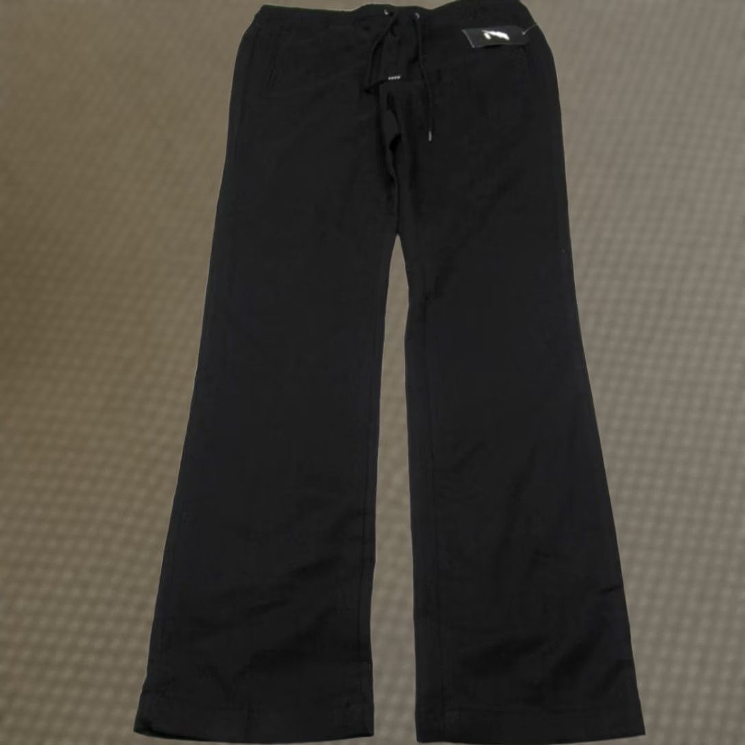 Vintage AMP Drawstring Pants Men 32x34 Black Jogger Track Pants Casual Activewear Mens Size US 31 - 1 Thumbnail