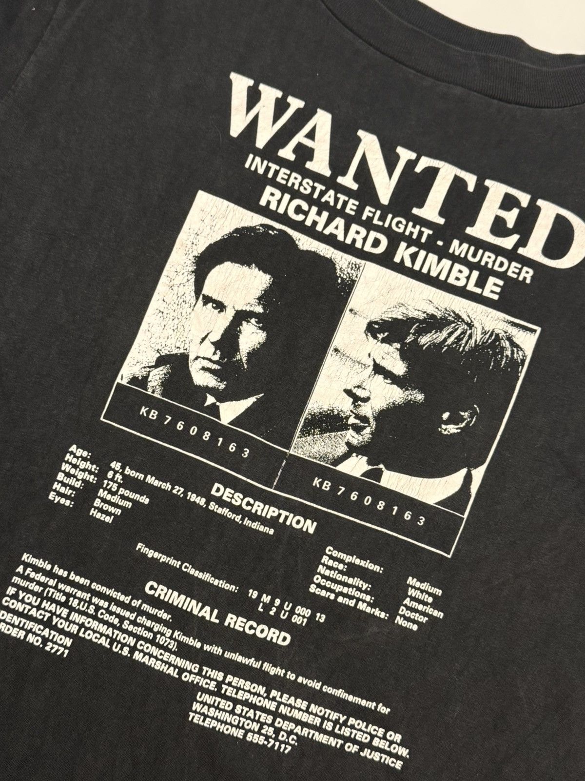 Other The Fugitive Vintage original Warner Bro’s Graphic tee Size US L / EU 52-54 / 3 - 3 Thumbnail