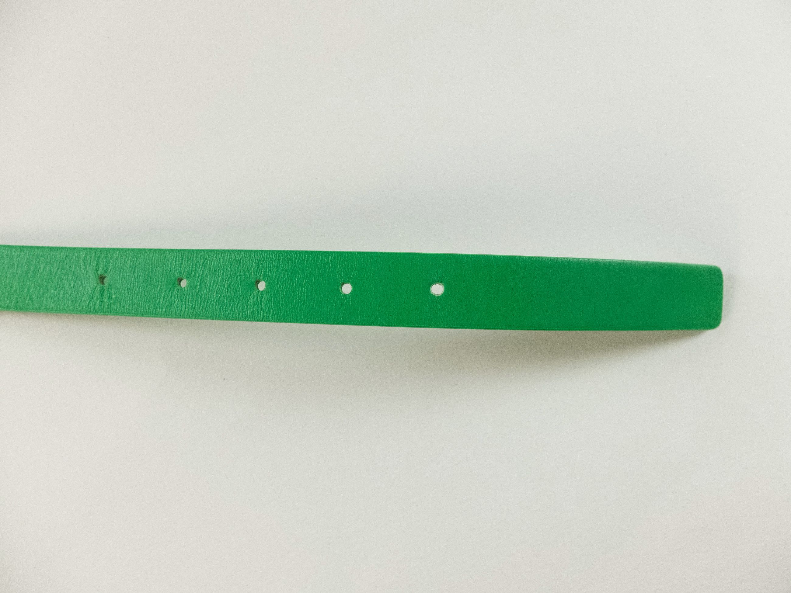 Bottega Veneta BOTTEGA VENETA green & gold chevron leather belt 85 Size ONE SIZE - 7 Thumbnail