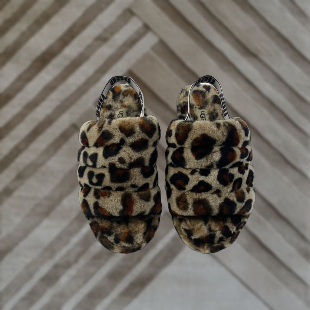 Ugg UGG Australia Fluff Yeah Leopard Moccasin Slipper Slip On Sandal Women US 9 / EU 40 / UK 7 Amphora Shearling Slipper Leopard Size US 7 / IT 37 - 1 Thumbnail