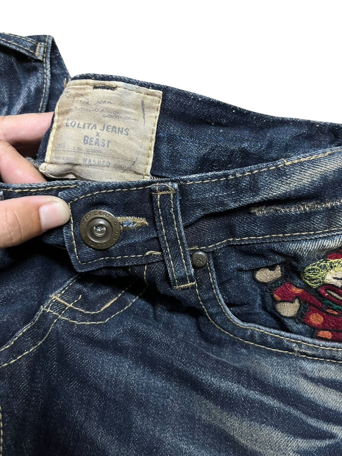 Japanese Brand LOLITA JEANS X BEAST CUSTOM DESIGN JEANS Size US 30 / EU 46 - 10 Thumbnail