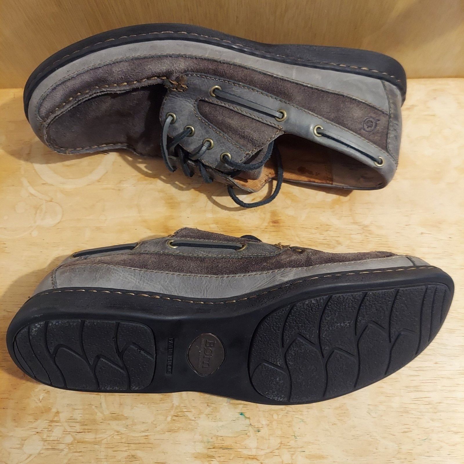 Born Born Harwich Men's US 11.5 M Peltro Neutral Grey Boat Shoes Size US 11.5 / EU 44-45 - 6 Thumbnail
