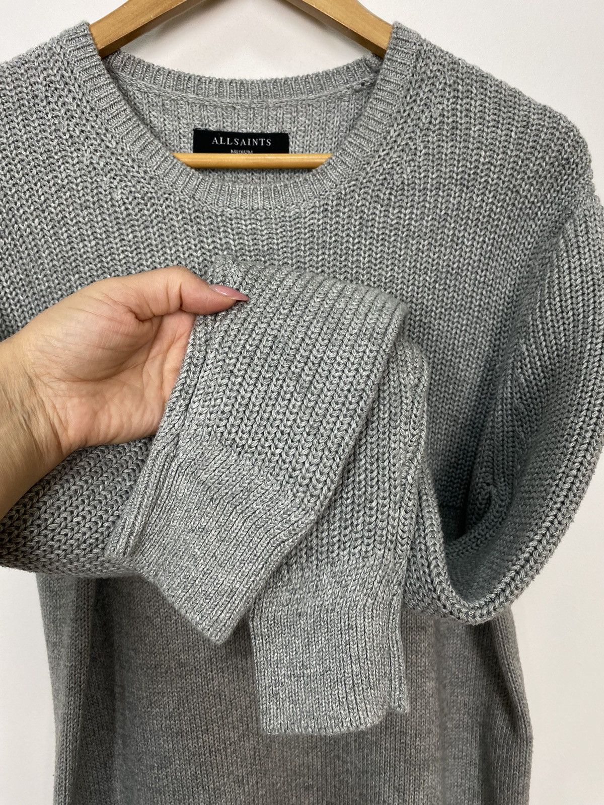 Allsaints Allsaints Grey Cotton Garr Crew Jumper Sweater Men’s Size M Size US M / EU 48-50 / 2 - 4 Thumbnail
