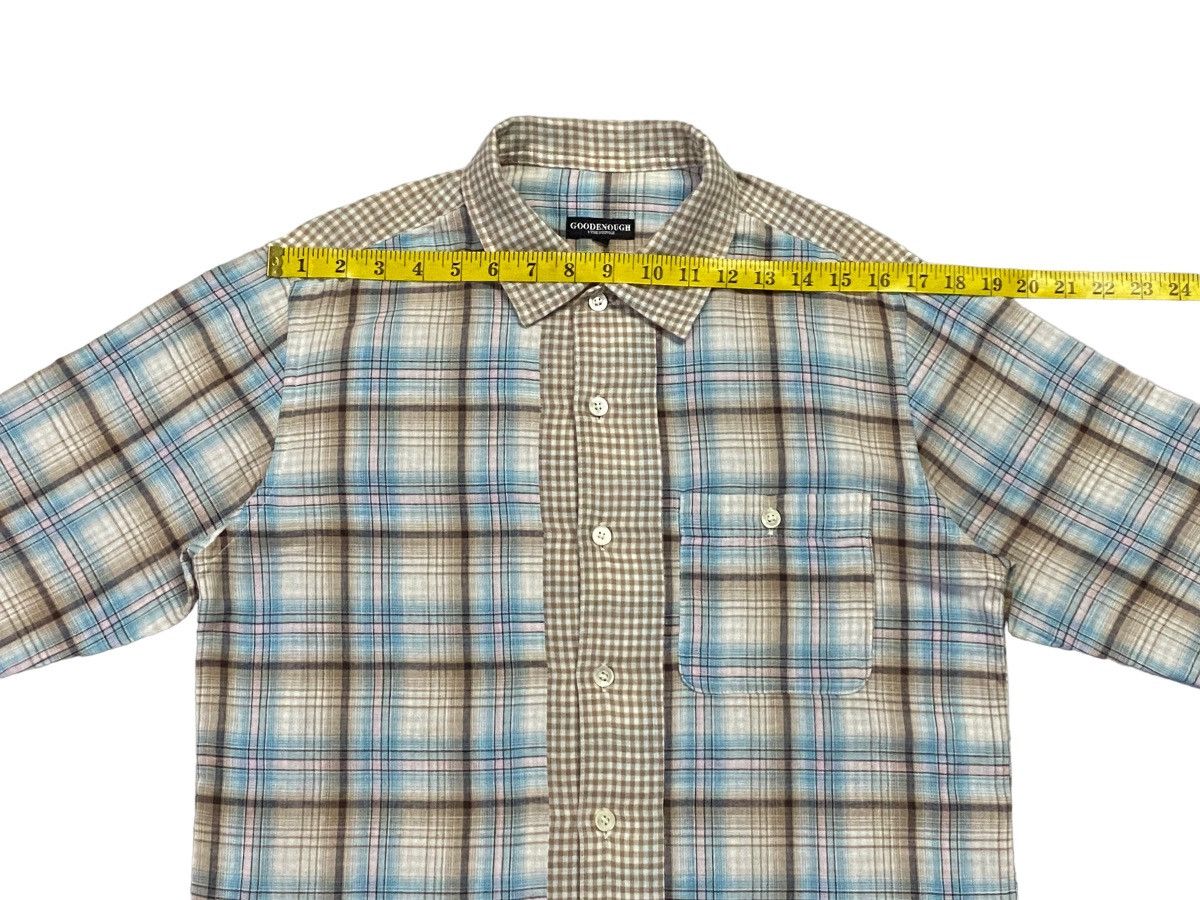 GOODENOUGH × Japanese Brand Goodenough Spellout Checked Shirt Button Ups Size US M / EU 48-50 / 2 - 6 Thumbnail
