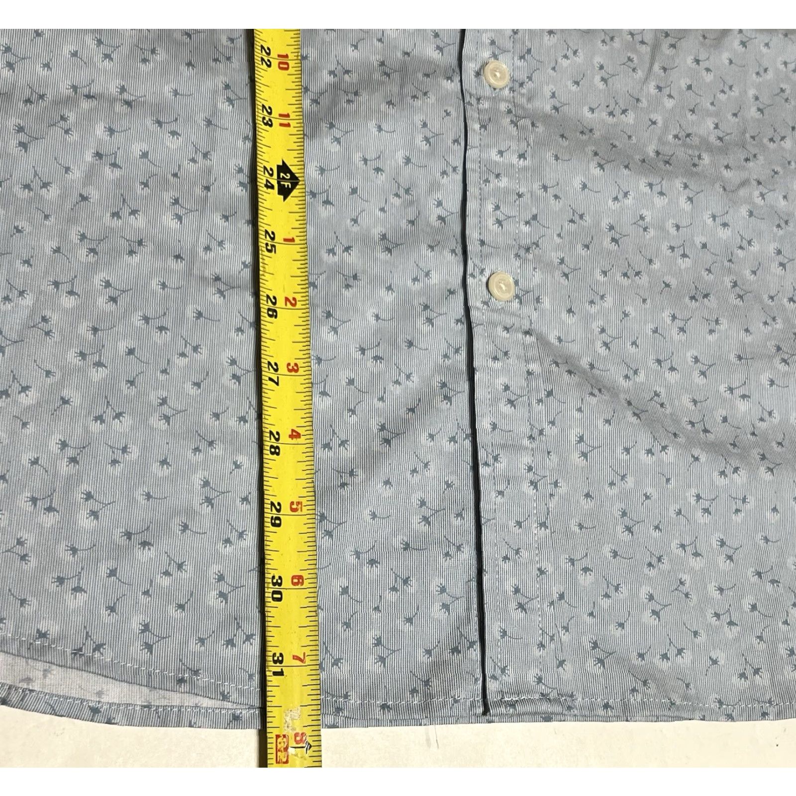 Michael Kors Michael Kors Men's Slim Chambray Floral Dandelion Long Sleeve Button Shirt 2XL Blue Casual, Travel, Party/Cocktail Shirt Button-Up Mens Size US XXL / EU 58 / 5 - 5 Thumbnail