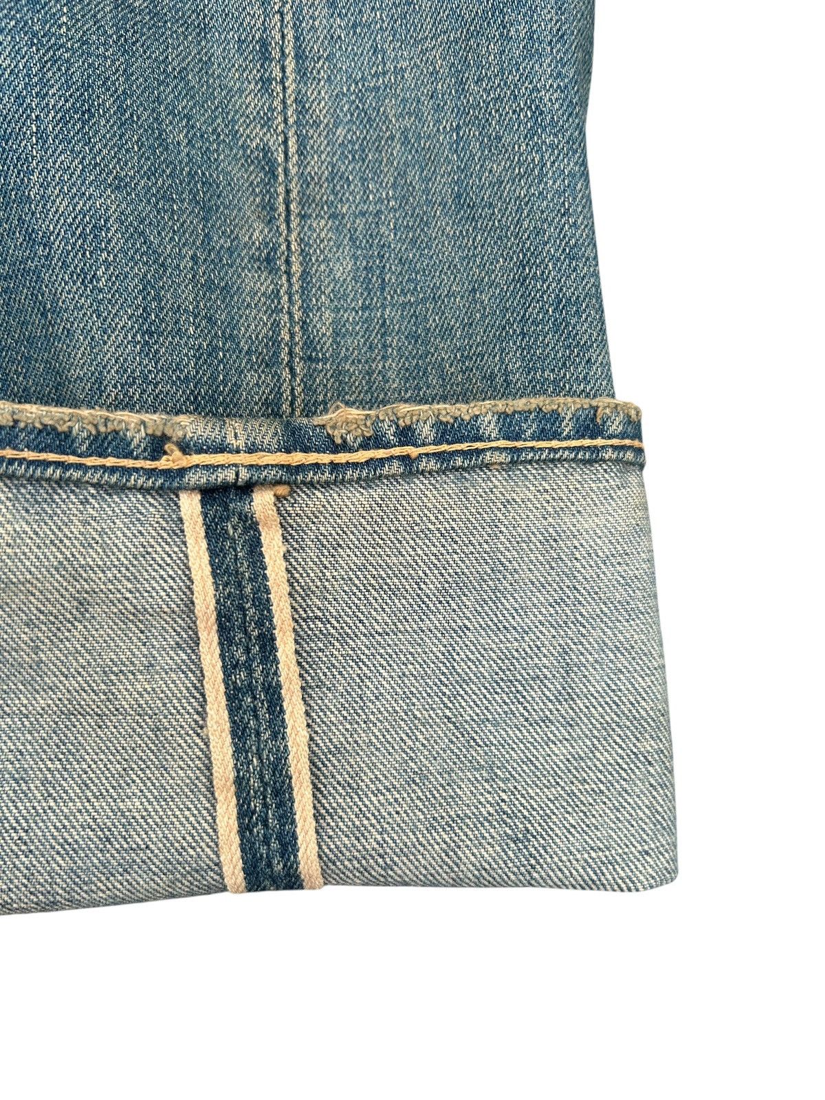 Kapital Buckle Back Vintage Levis Big E Selvedge Rusty Denim Jeans Size US 32 / EU 48 - 3 Thumbnail