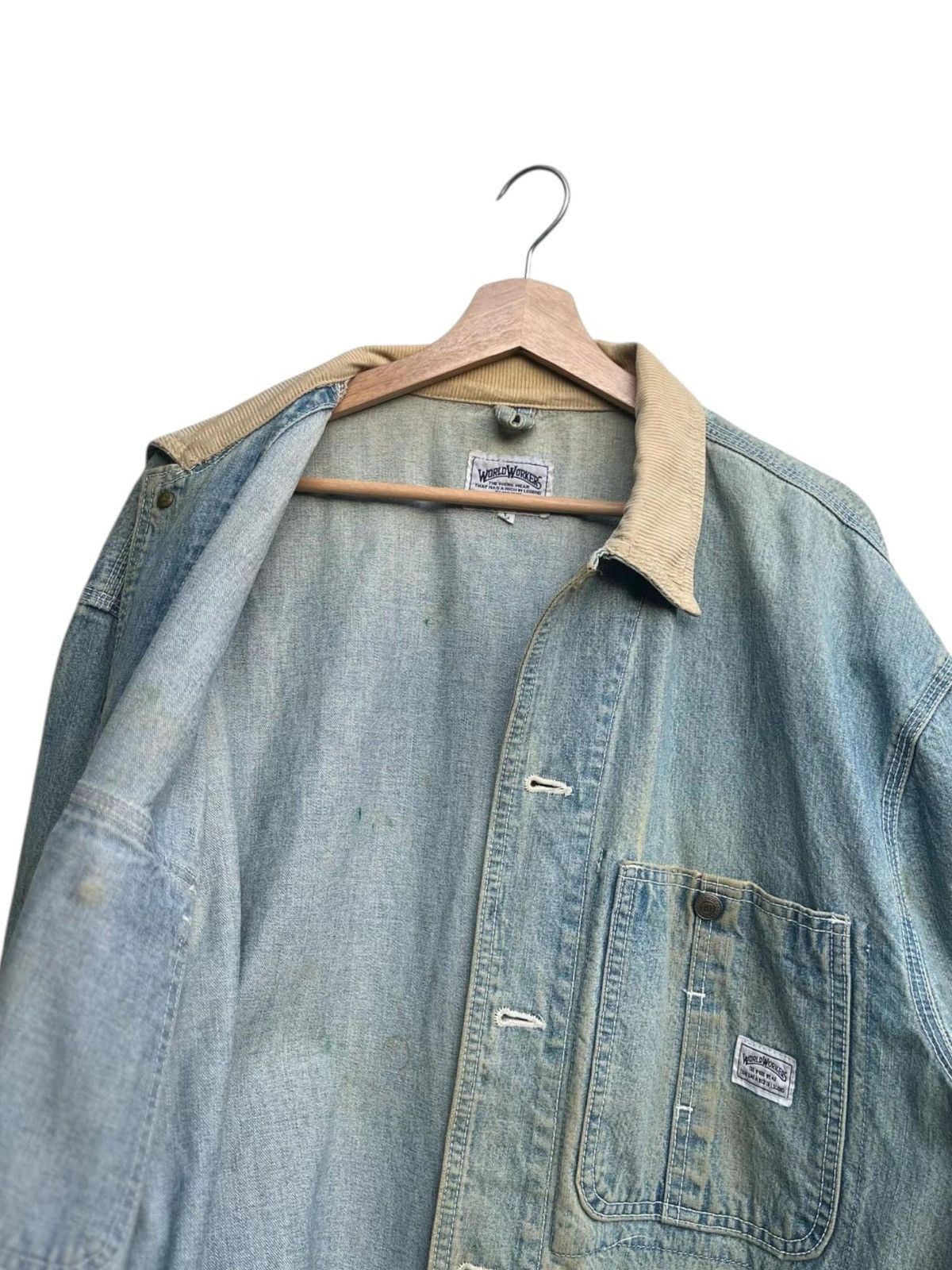 Big John × Universal Works Vintage 70’s Big John World Workers Denim Chore Jacket Size US L / EU 52-54 / 3 - 8 Thumbnail