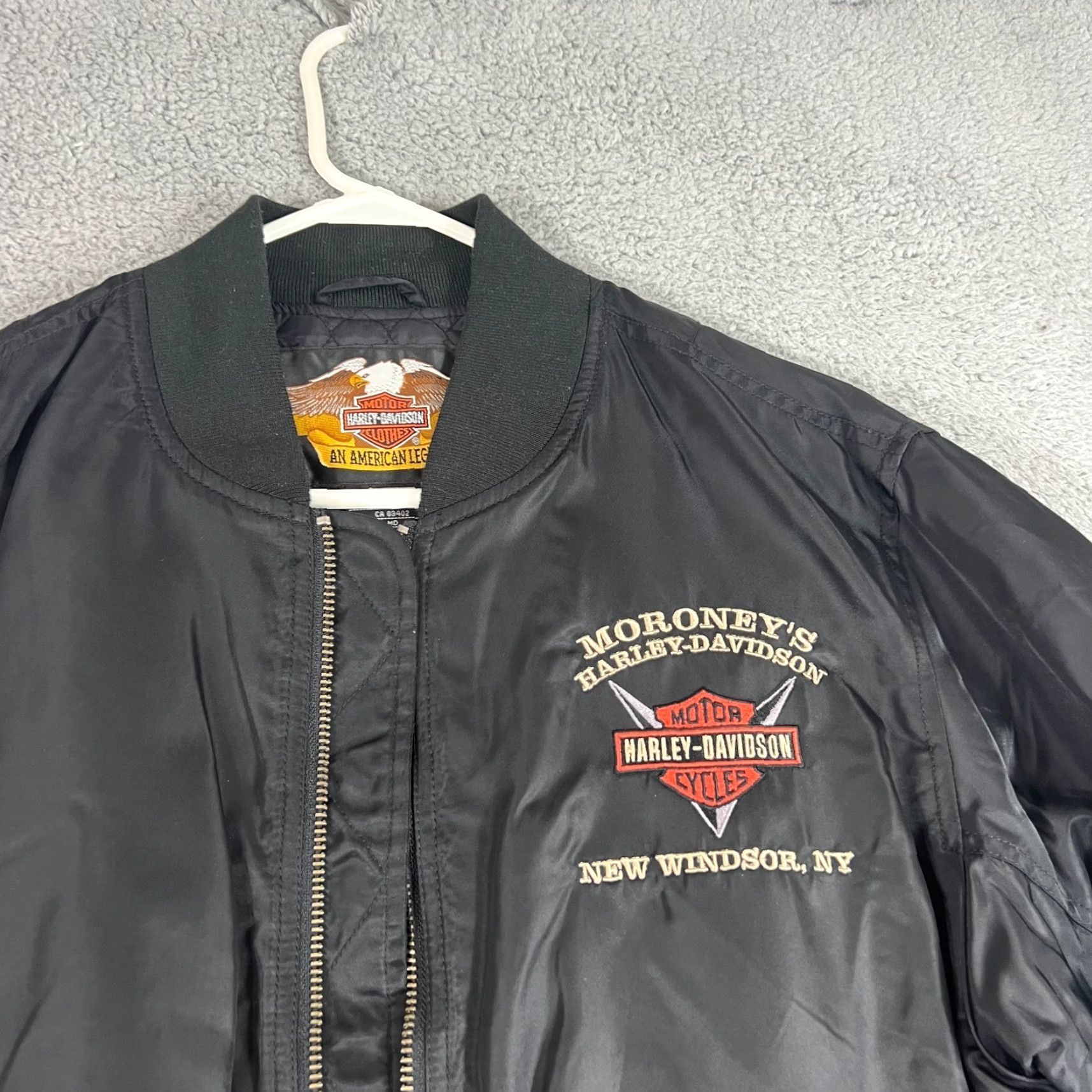 Harley Davidson VTG Harley Davidson Jacket New York Medium Windbreaker Bomber Patch Nylon Size US M / EU 48-50 / 2 - 3 Thumbnail
