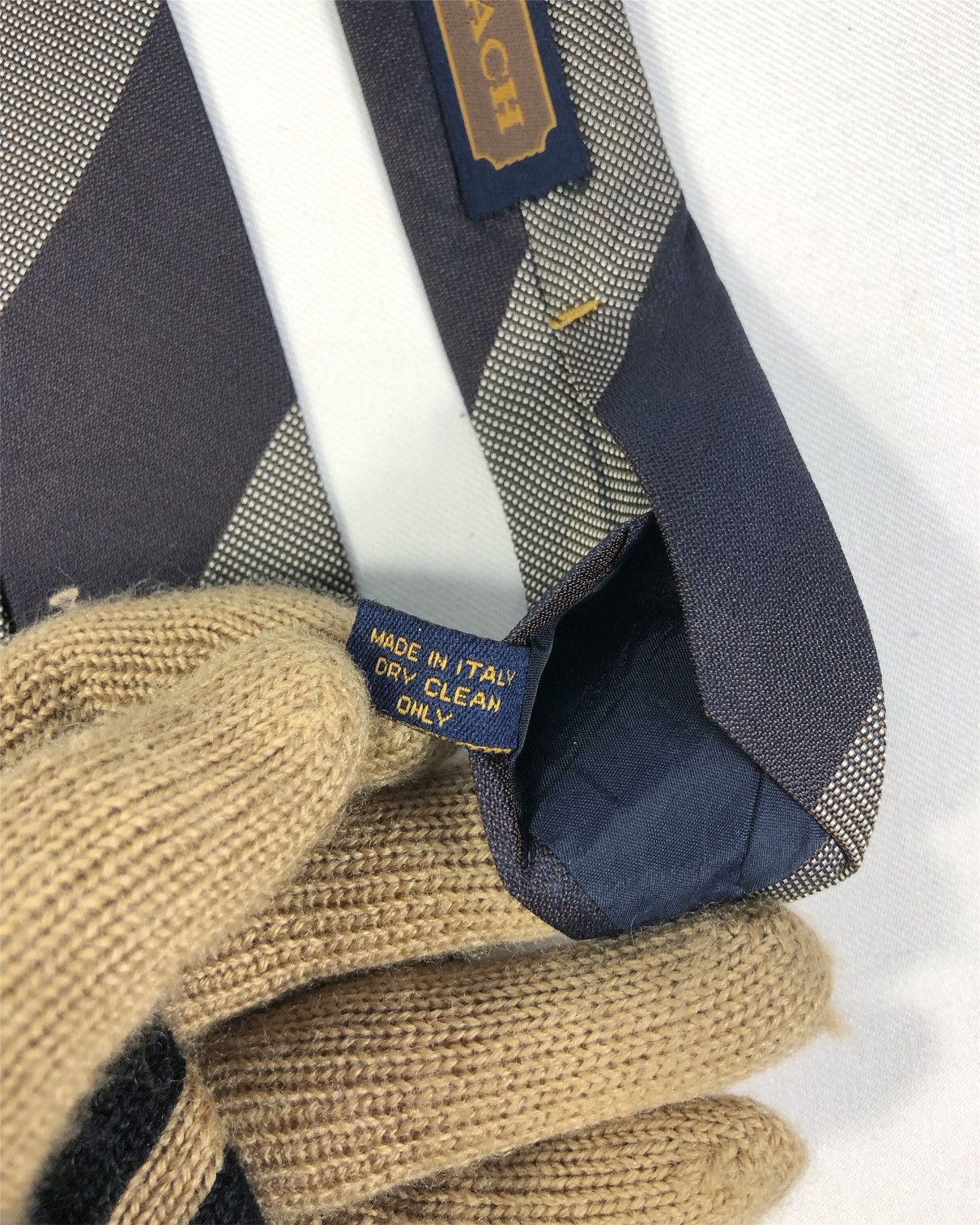 Coach Rare Coach Stripes Silk Tie Made in Italy Size ONE SIZE - 8 Thumbnail