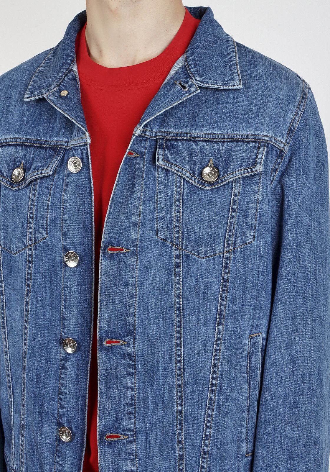 Brunello Cucinelli o1w1db10125 Denim Jacket in Blue Size US M / EU 48-50 / 2 - 7 Thumbnail