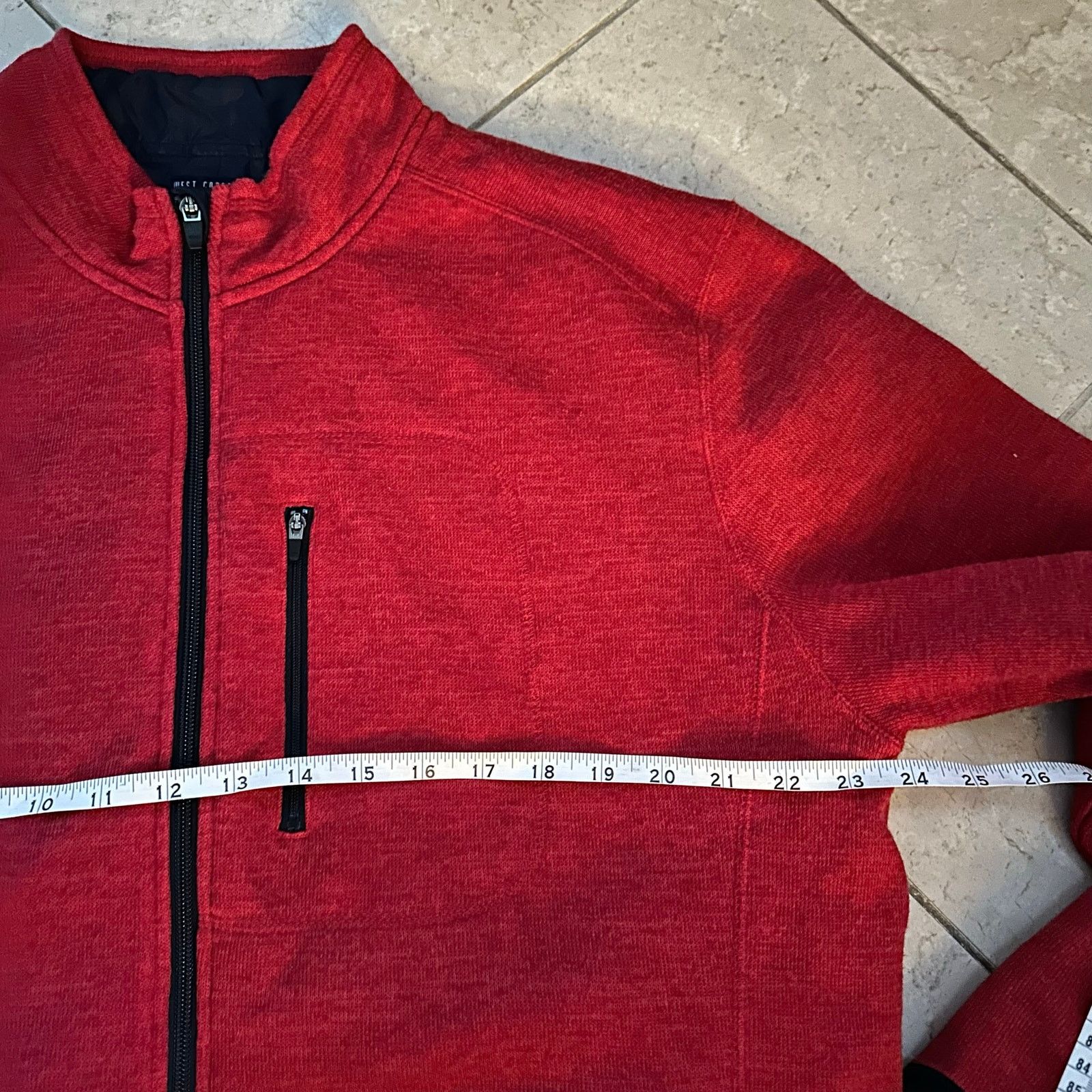 johnnie-O Johnnie-O XL Jacket Red Coastal Fleece Lined Zip Pockets Size US XL / EU 56 / 4 - 5 Thumbnail