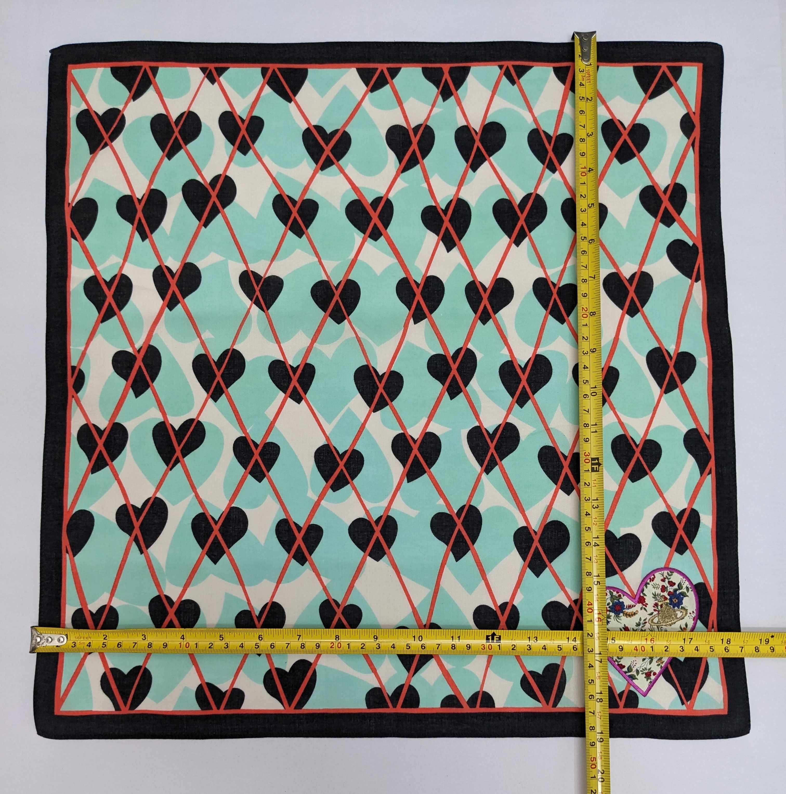 Vivienne Westwood Vivienne Westwood Heart Handkerchief Embroidered Orb Floral Size ONE SIZE - 4 Thumbnail