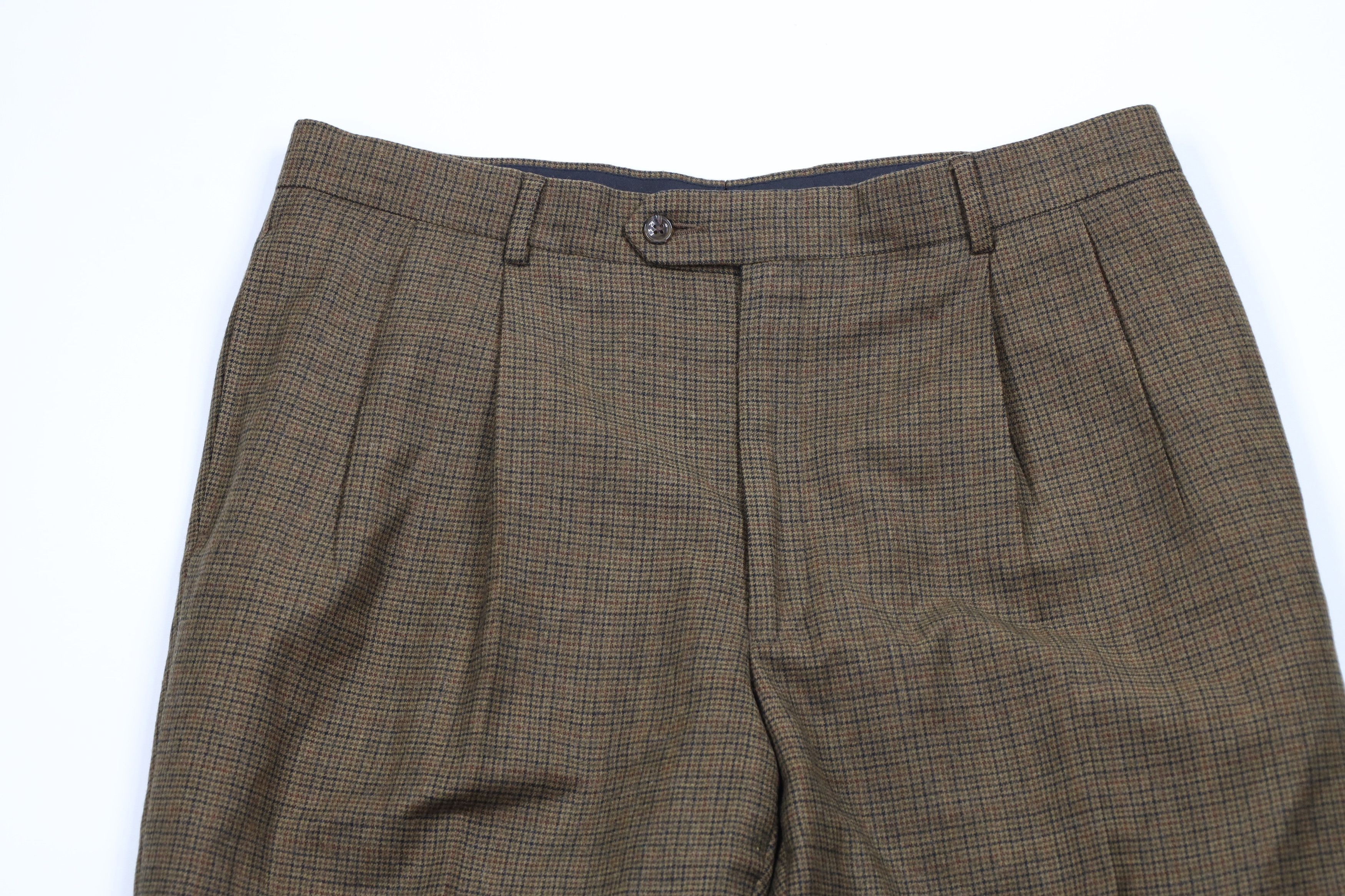 Vintage Vintage 90s Streetwear Wool Wide Leg Chino Pants Houndstooth Size 36 - 2 Thumbnail
