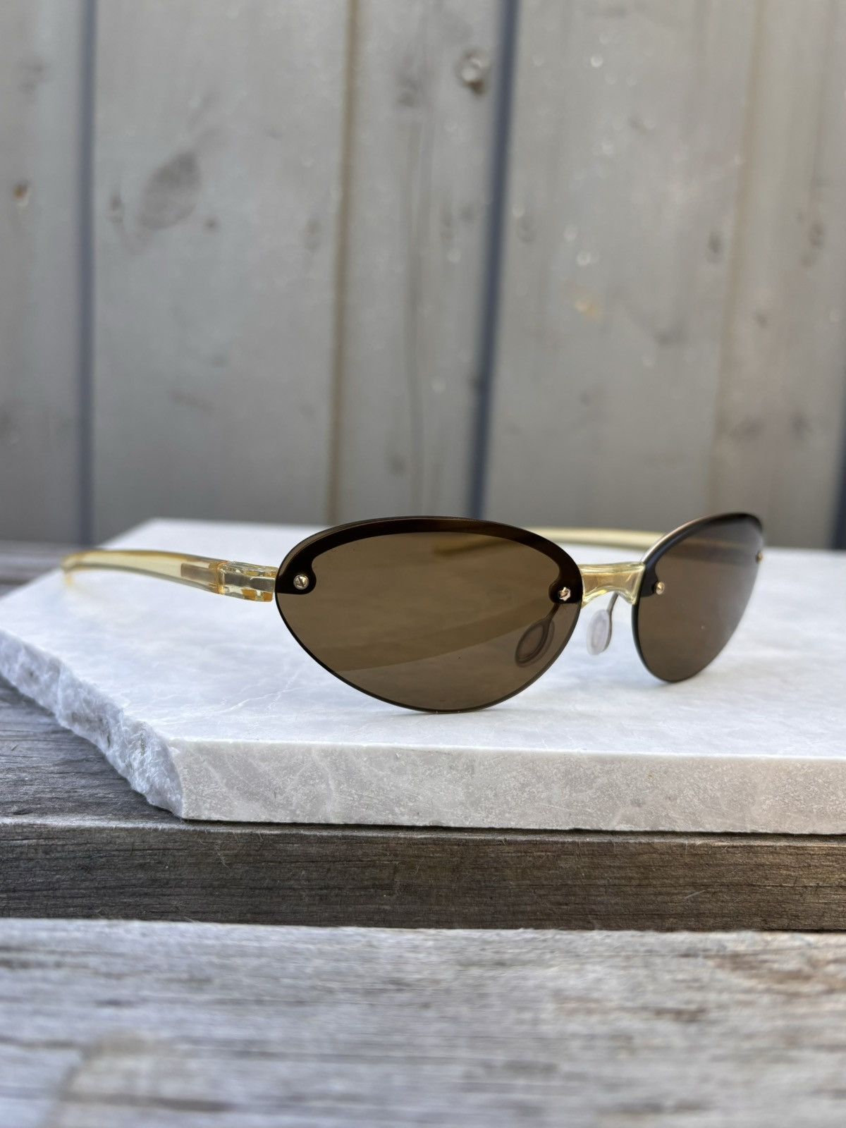 Prada Vintage Prada Sunglasses SPR 10B Rimless Sport S/S 2000s Size ONE SIZE - 10 Thumbnail