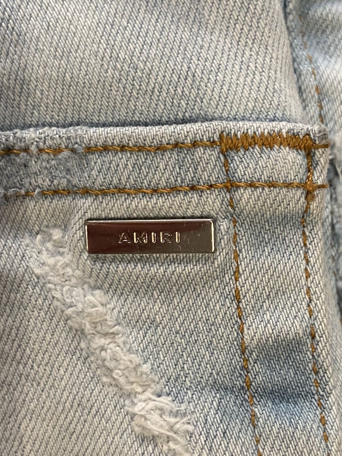 Amiri Amiri MX1 Light Wash Multi Patch Jeans Size US 28 / EU 44 - 10 Thumbnail