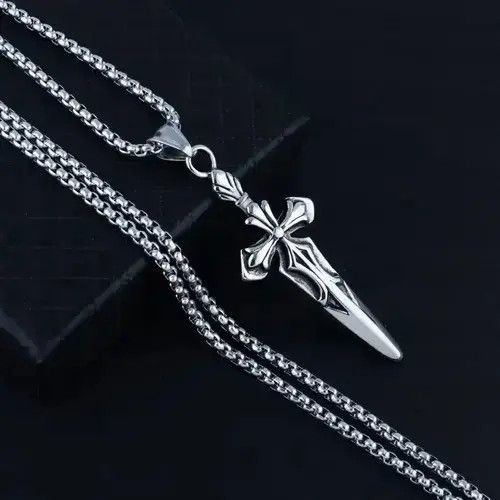 Jewelry Cross Dagger Pendant Necklace Size ONE SIZE - 2 Thumbnail