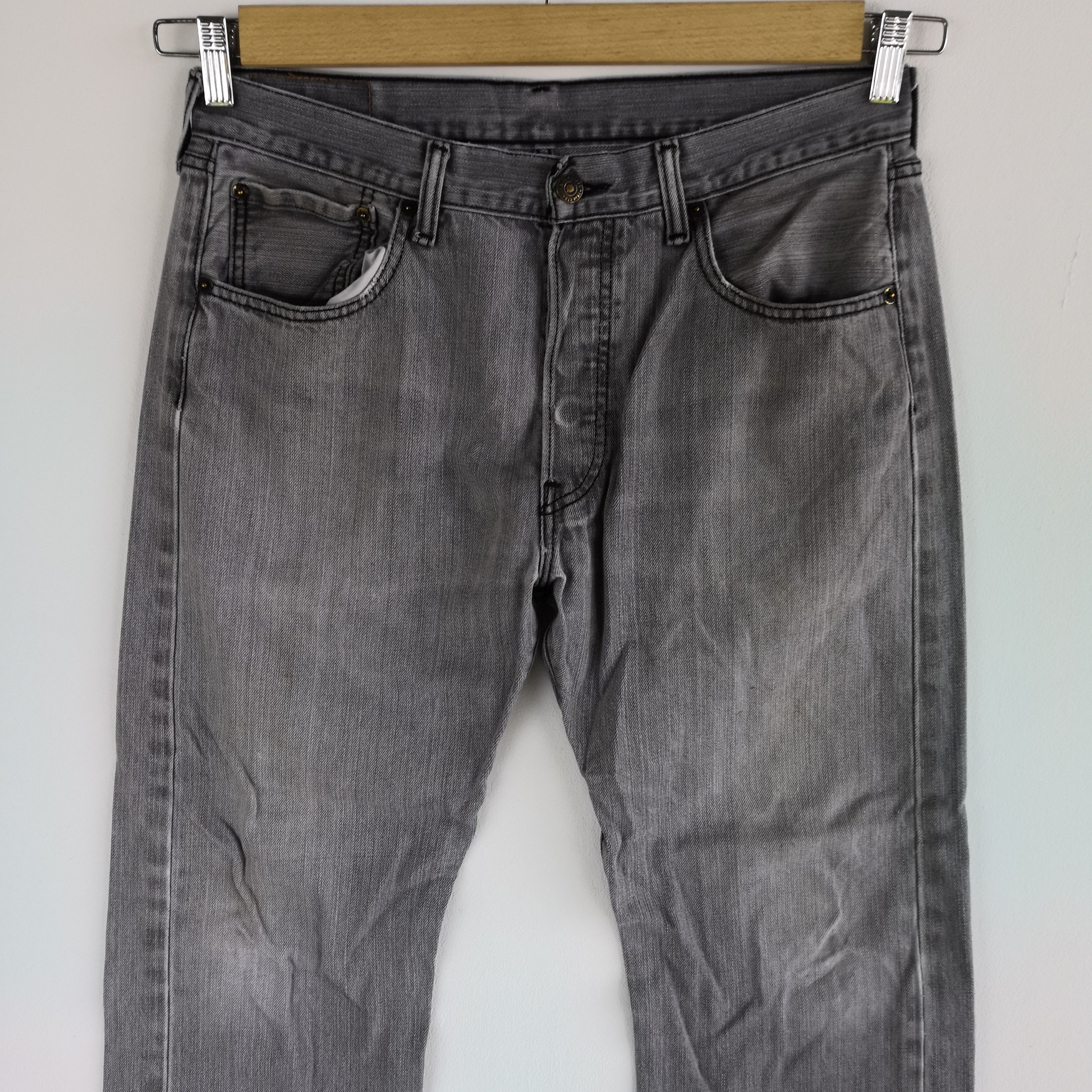 Levi's Vintage Levis 501 Faded Black Jeans Levi's Light Wash Denim Size US 32 / EU 48 - 4 Thumbnail
