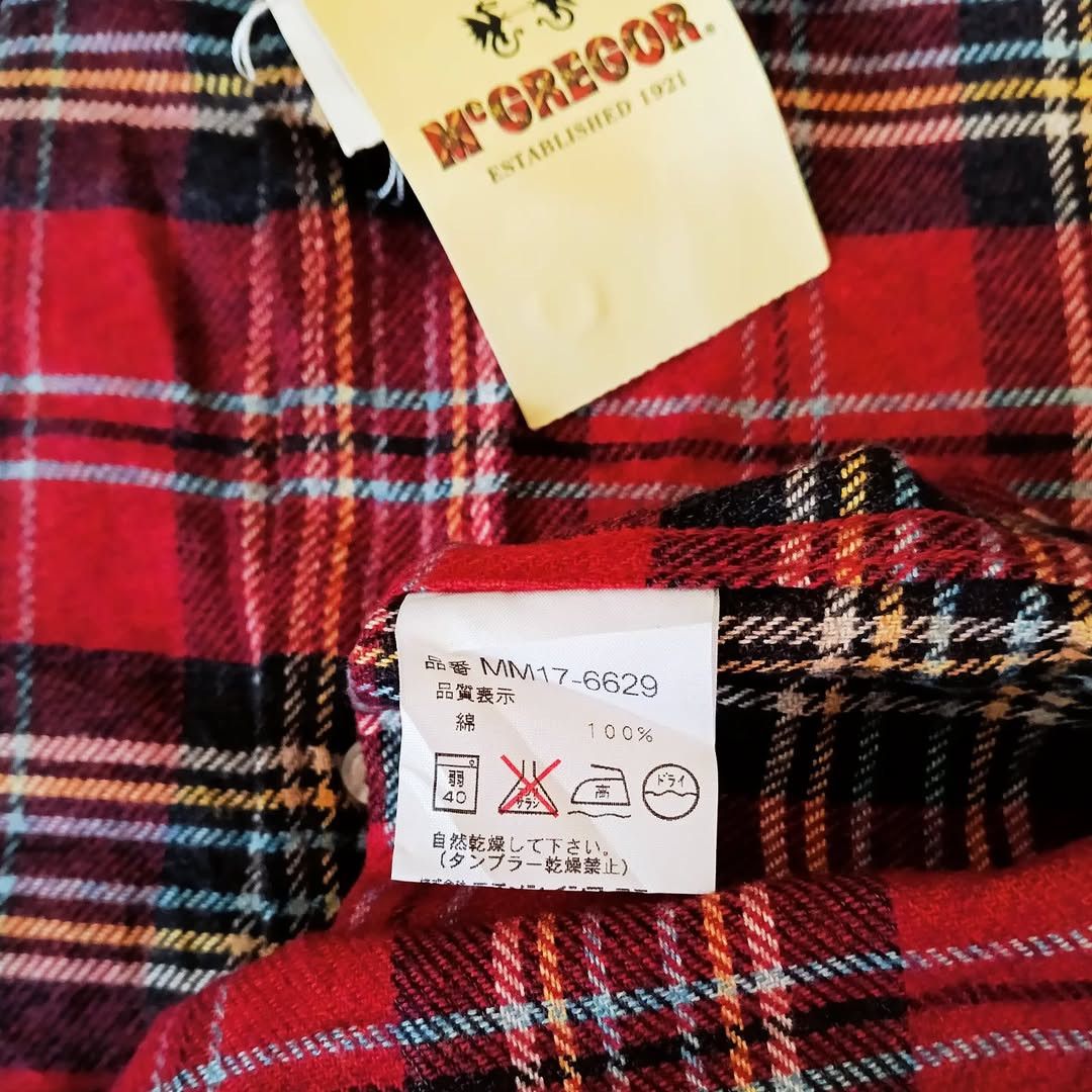 McGregor Mc GREGOR Flannel Shirt Long Slave ( M ) Size US M / EU 48-50 / 2 - 5 Thumbnail