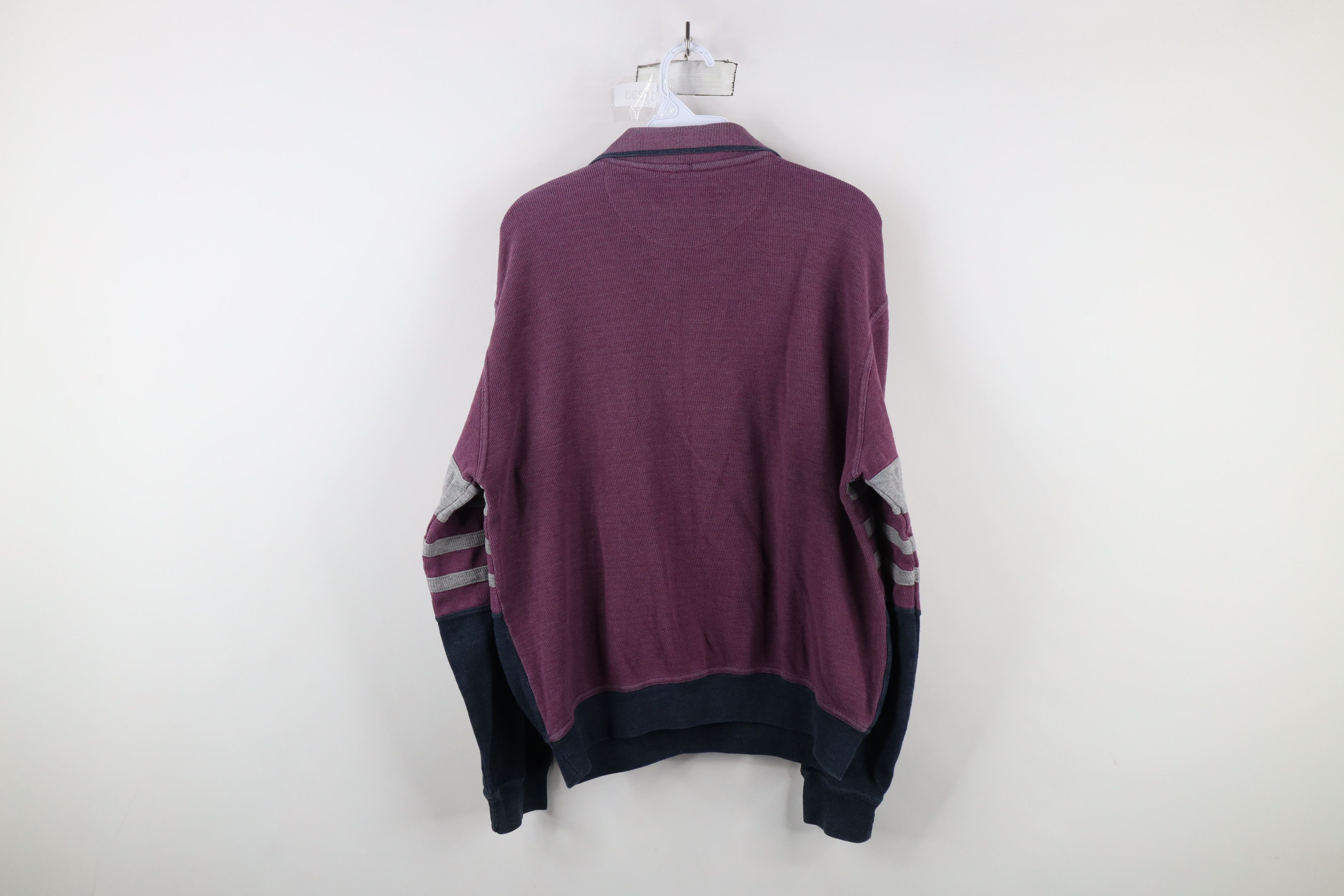 Vintage Vintage 90s Streetwear Thermal Waffle Knit Pullover Polo Size US M / EU 48-50 / 2 - 10 Thumbnail