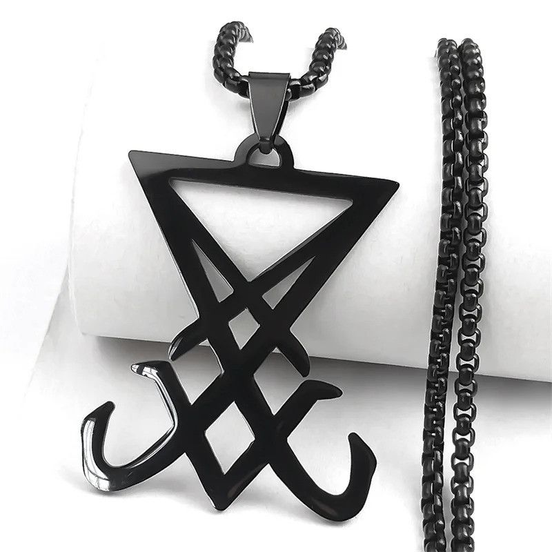 Jewelry Satan Stainless Steel Statement Necklace Size ONE SIZE - 2 Thumbnail